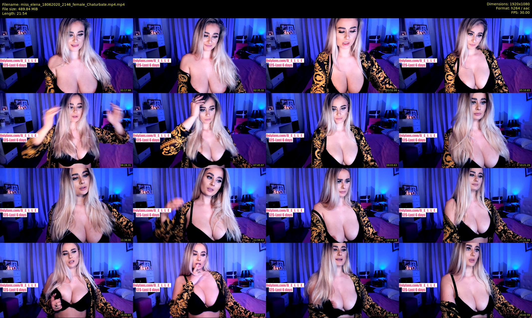 miss_elena — 22 minute Chaturbate female cam show recording, 1080p, Jun 18, 2020