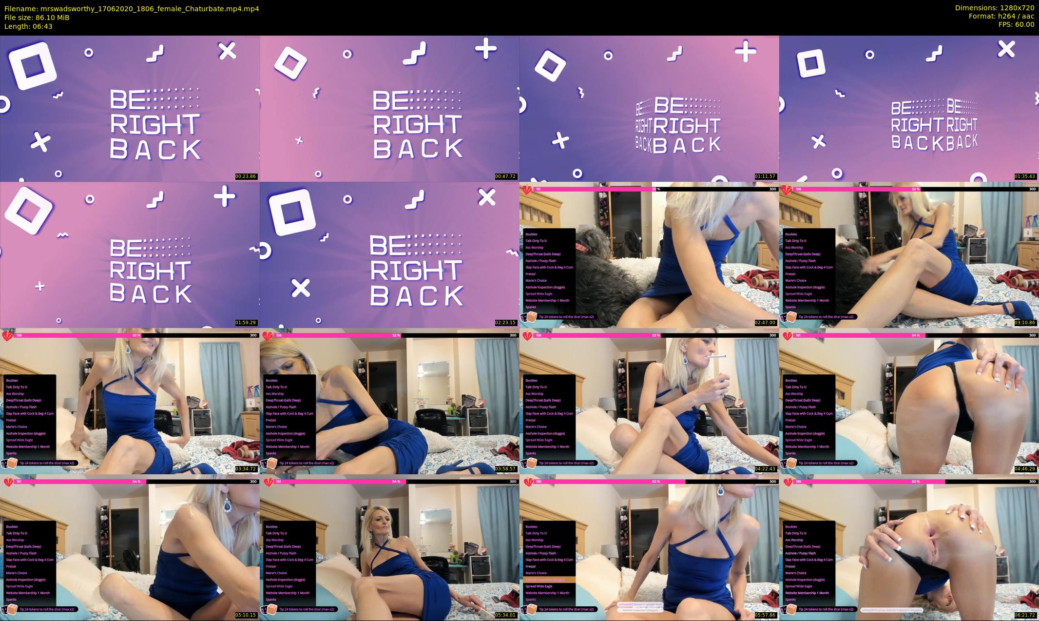 mrswadsworthy — 7 minute Chaturbate female cam show recording, 720p, Jun 17, 2020