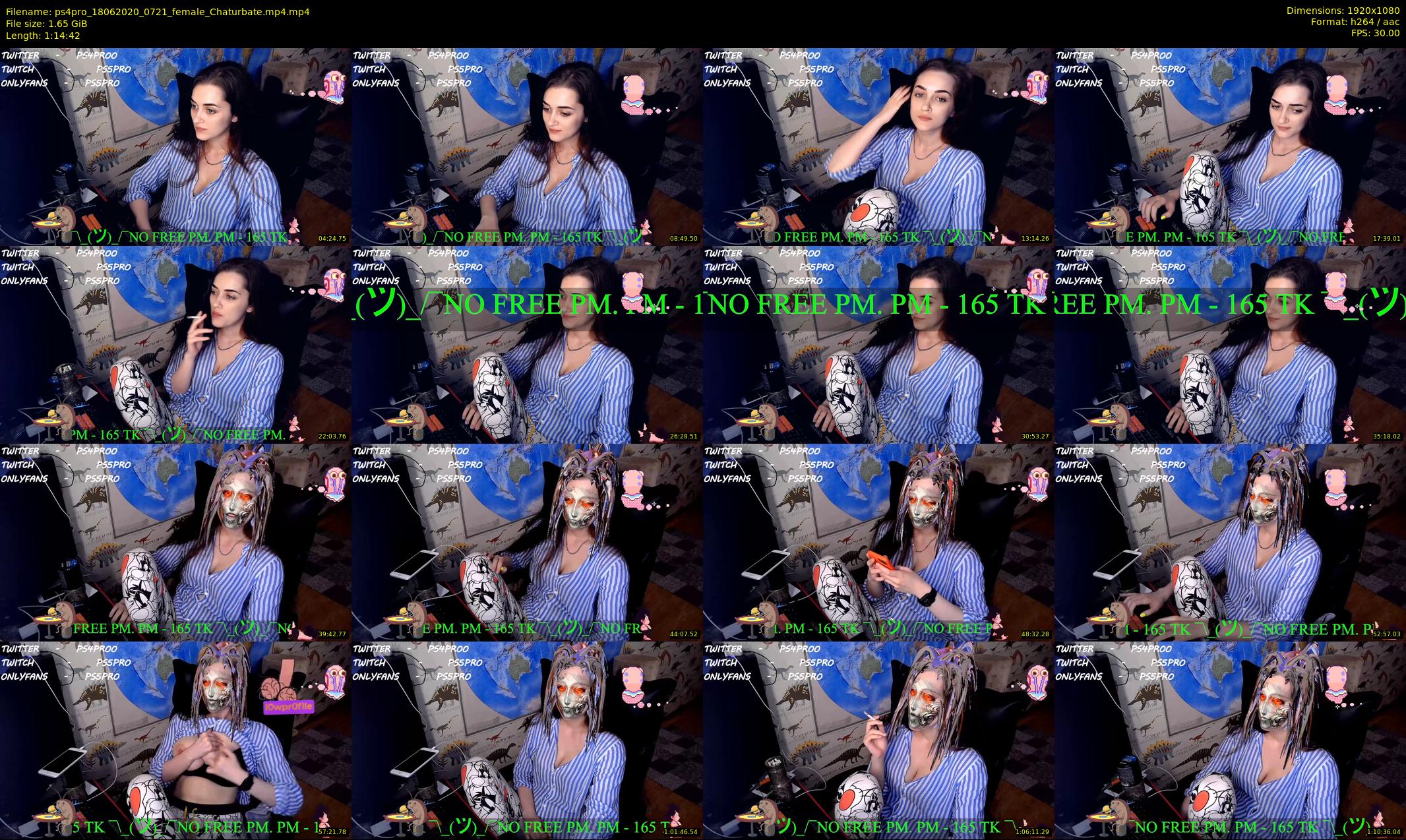 ps4pro — 75 minute Chaturbate female cam show recording, 1080p, Jun 18, 2020