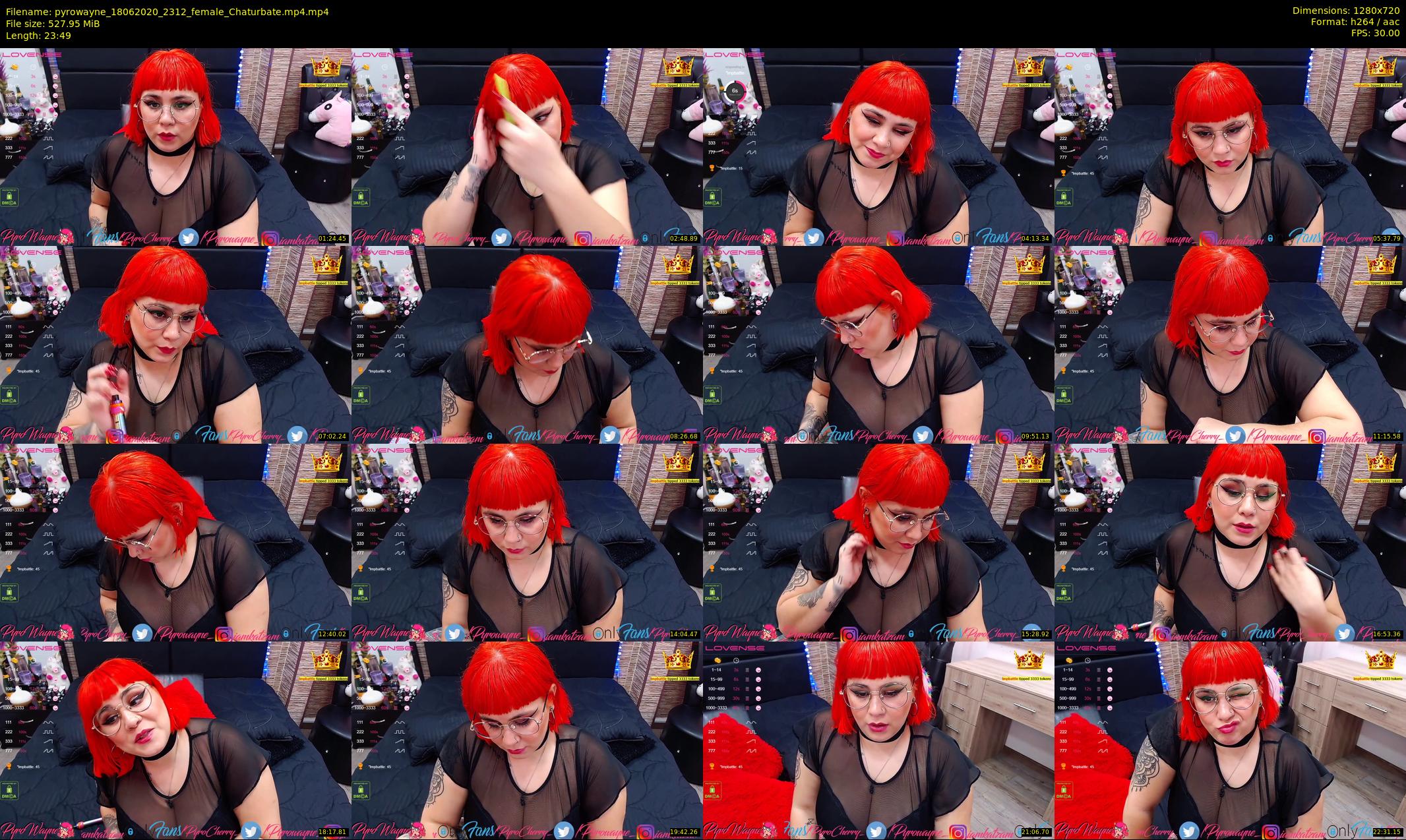 pyrowayne — 24 minute Chaturbate female cam show recording, 720p, Jun 18, 2020