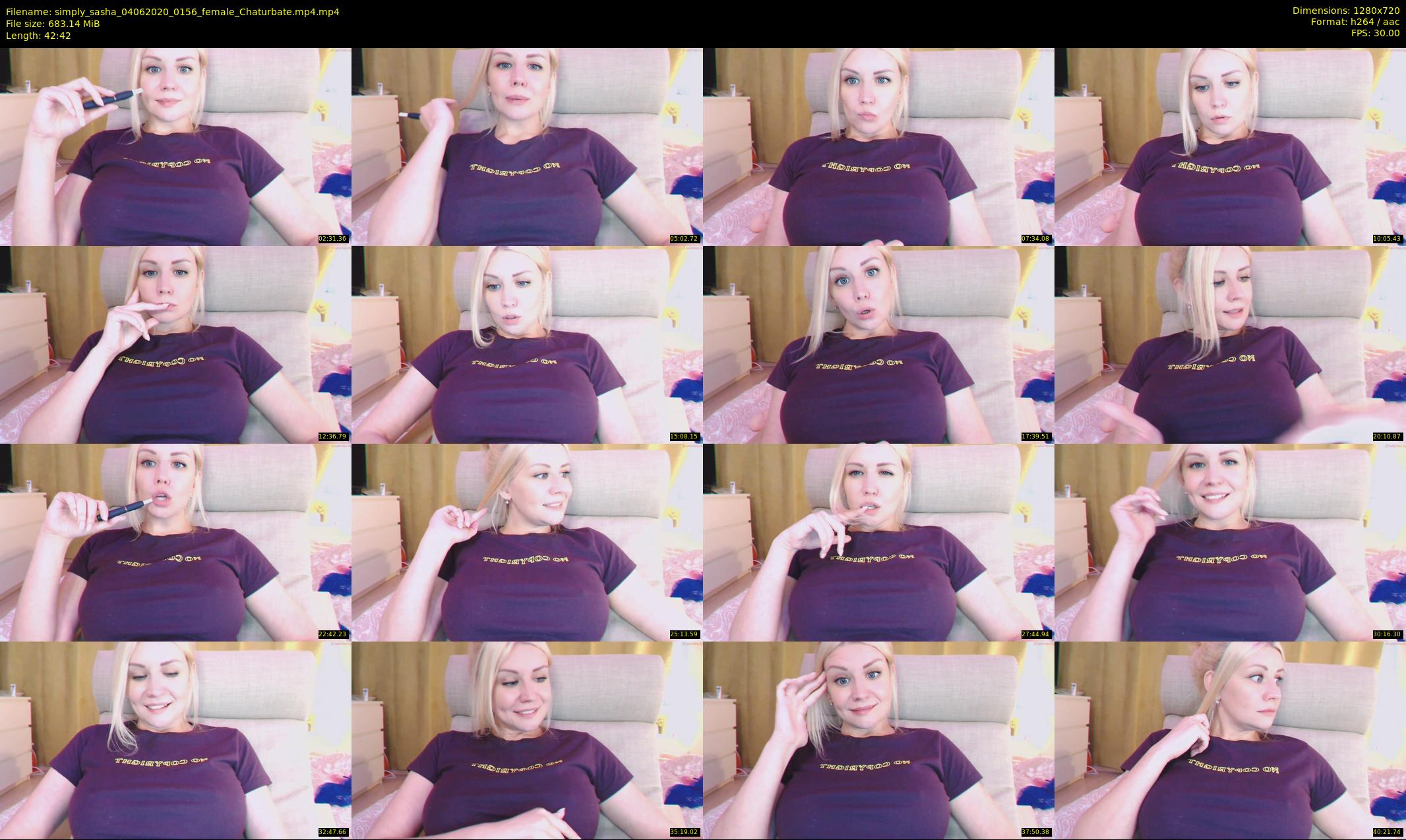 simply_sasha — 43 minute Chaturbate female cam show recording, 720p, Jun 4, 2020
