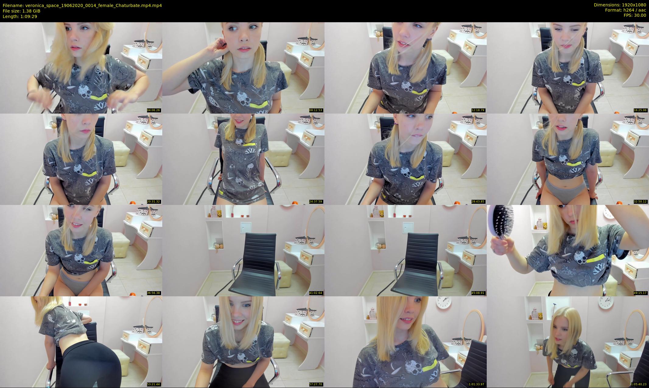 veronica_space — 70 minute Chaturbate female cam show recording, 1080p, Jun 19, 2020