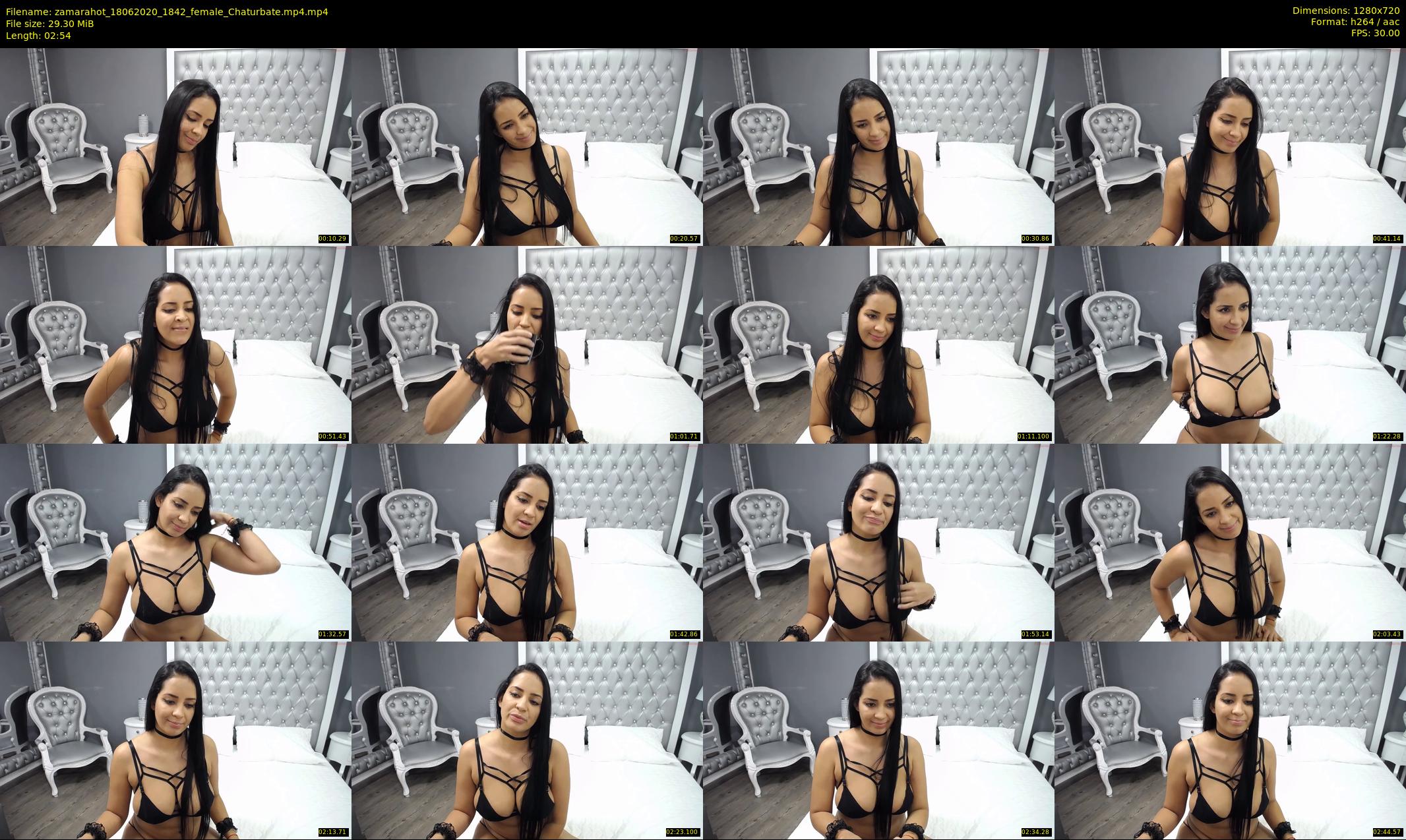 zamarahot — 3 minute Chaturbate female cam show recording, 720p, Jun 18, 2020
