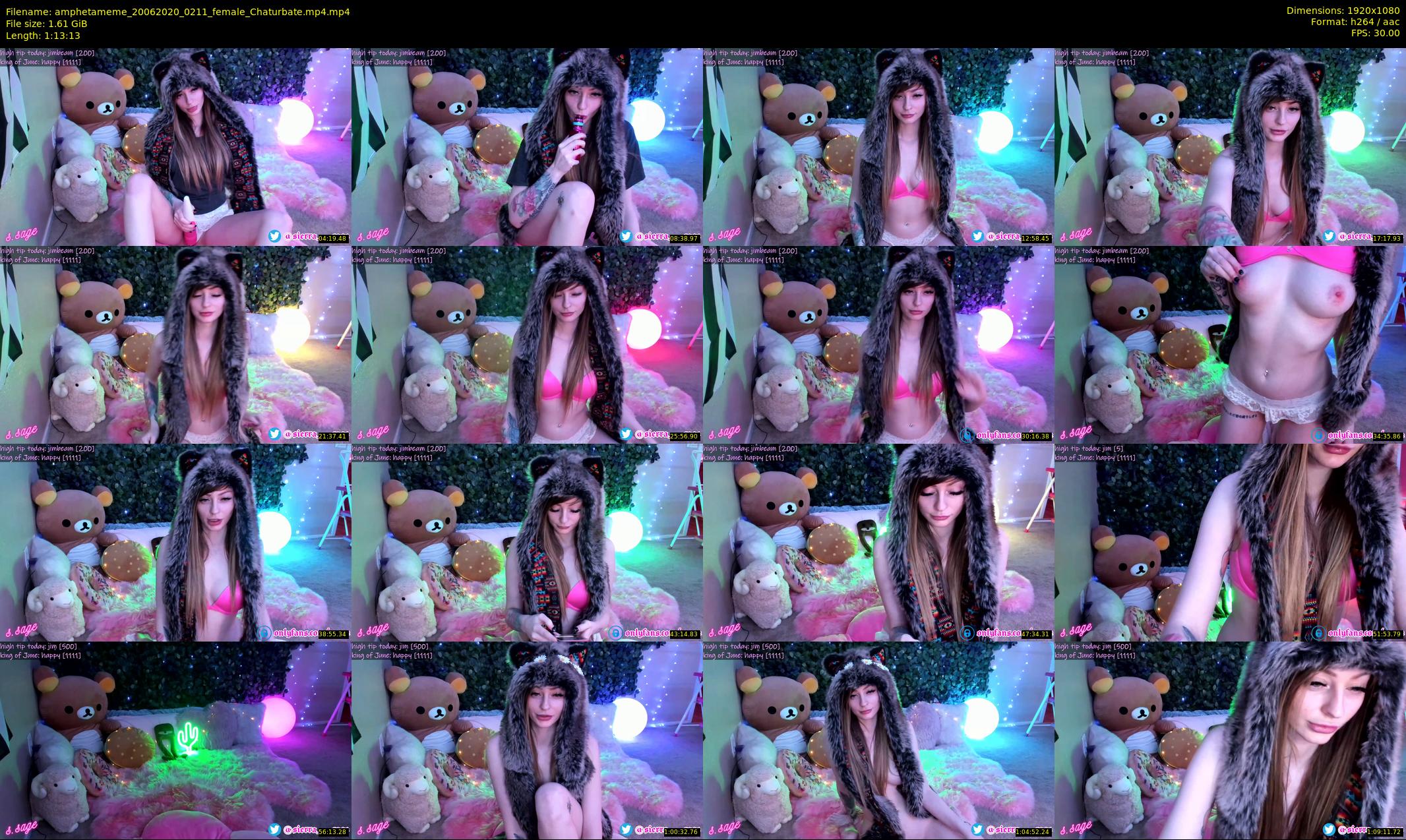 amphetameme — 74 minute Chaturbate female cam show recording, 1080p, Jun 20, 2020