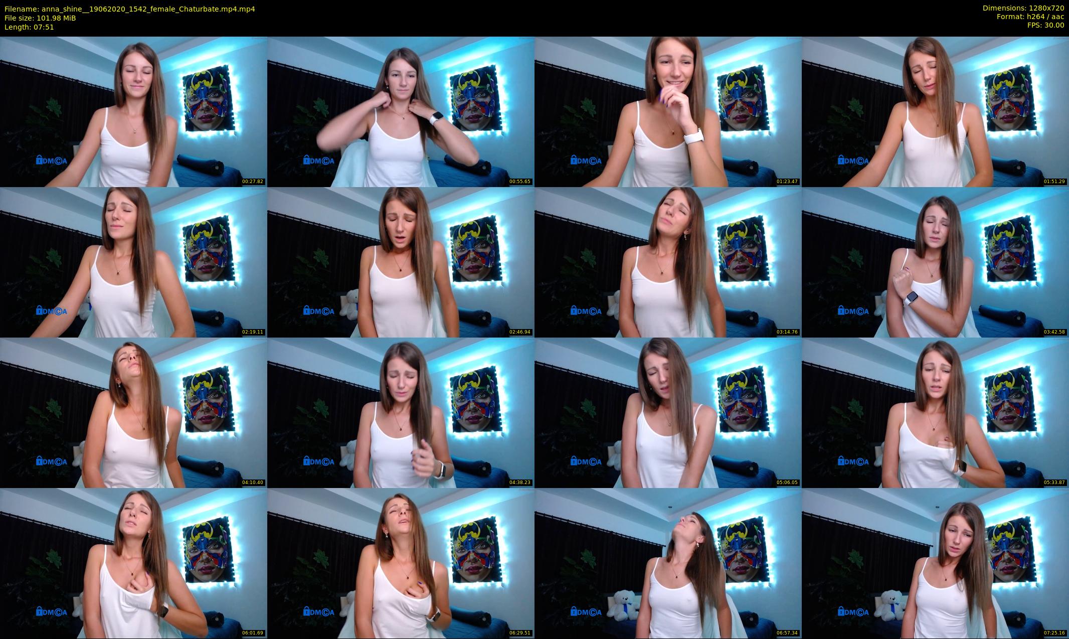 anna_shine_ — 8 minute Chaturbate female cam show recording, 720p, Jun 19, 2020