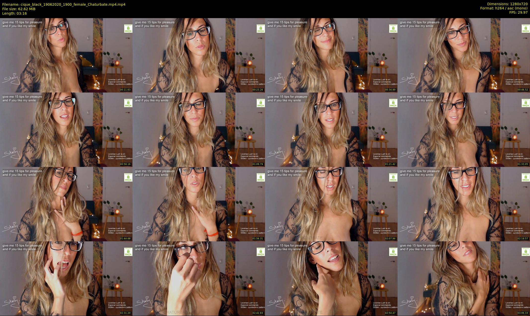 cique_black — 4 minute Chaturbate female cam show recording, 720p, Jun 19, 2020