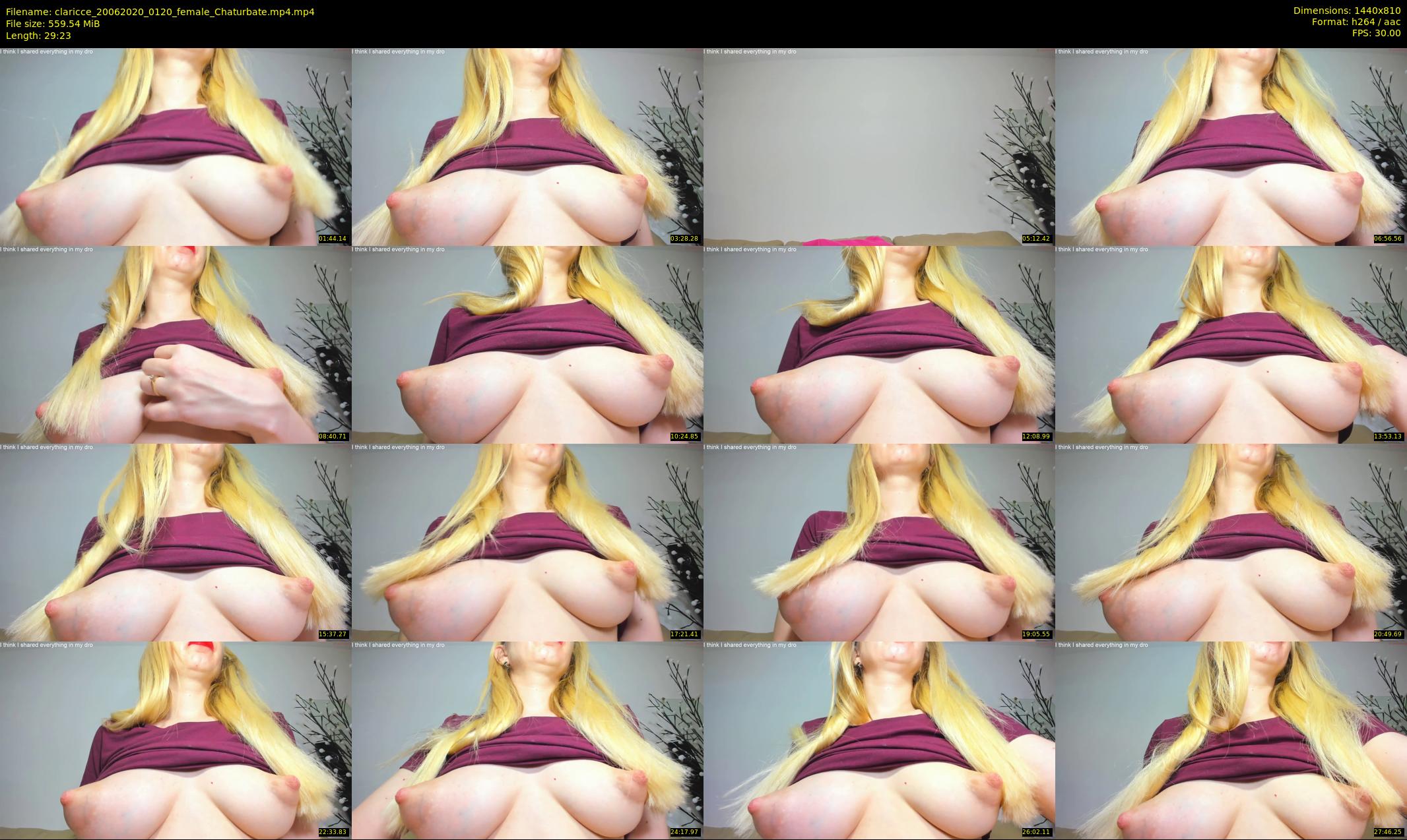 claricce — 30 minute Chaturbate female cam show recording, 720p, Jun 20, 2020