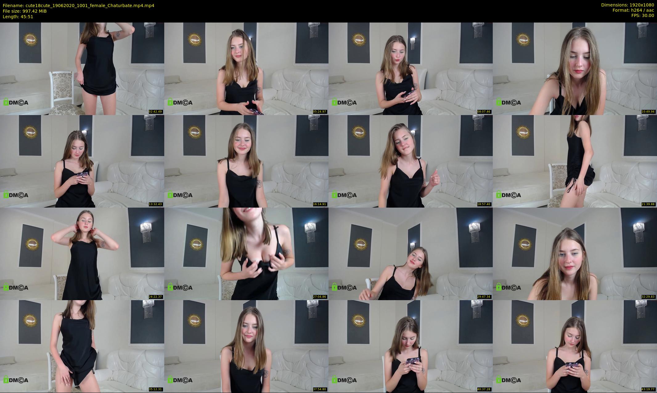 cute18cute — 46 minute Chaturbate female cam show recording, 1080p, Jun 19, 2020