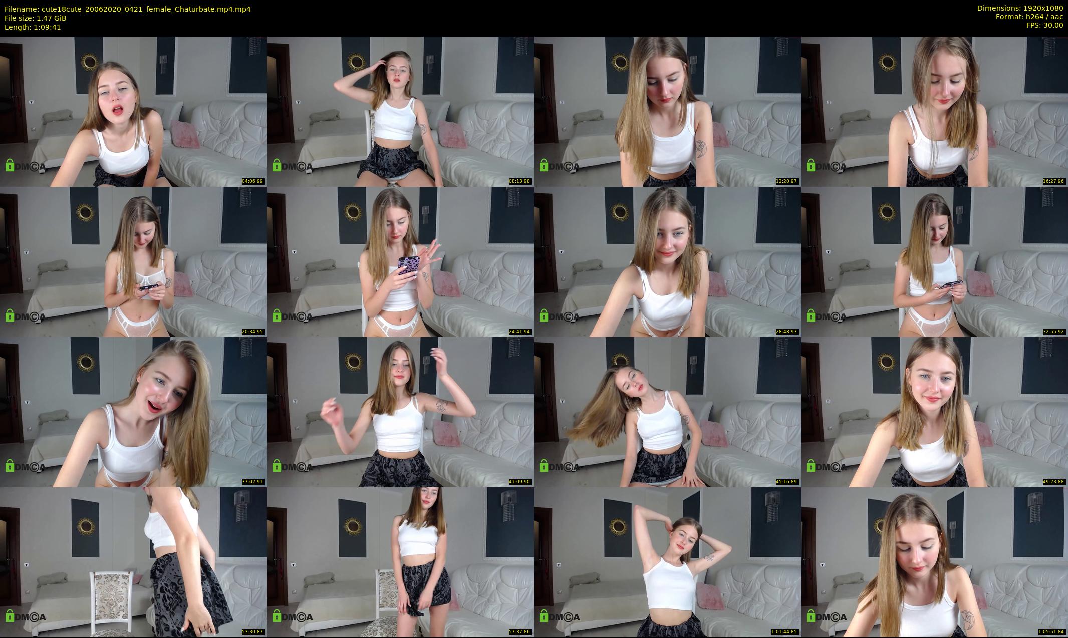 cute18cute — 70 minute Chaturbate female cam show recording, 1080p, Jun 20, 2020