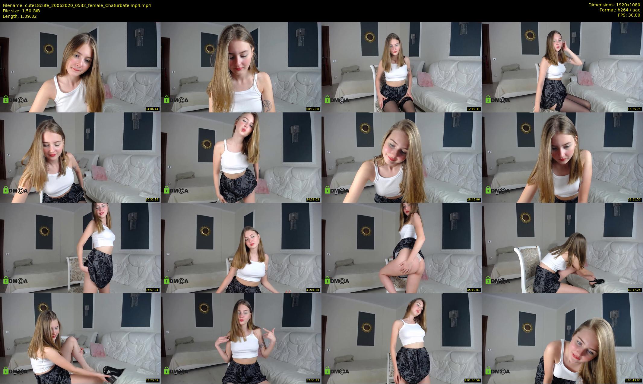 cute18cute — 70 minute Chaturbate female cam show recording, 1080p, Jun 20, 2020