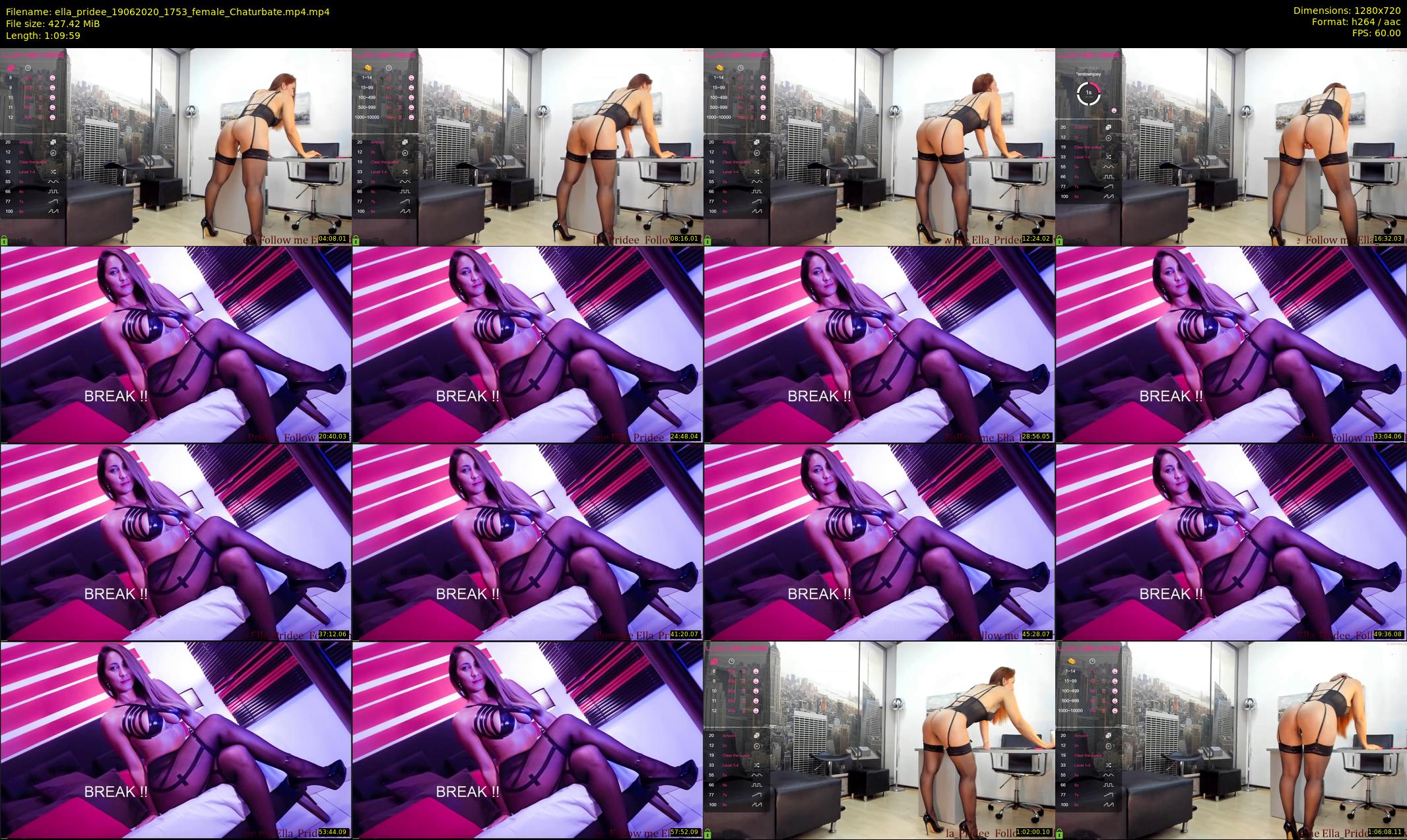 ella_pridee — 70 minute Chaturbate female cam show recording, 720p, Jun 19, 2020