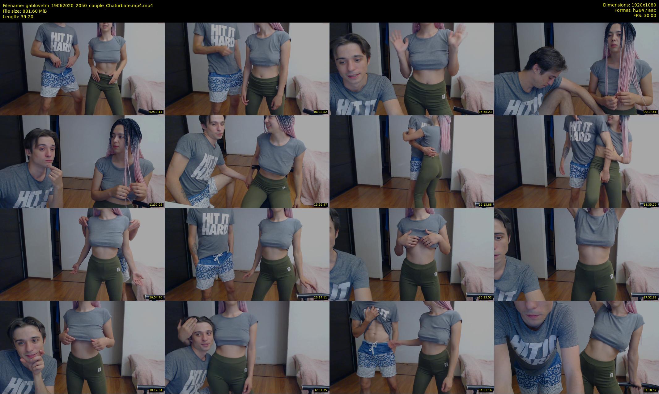 gablovetm — 40 minute Chaturbate couple cam show recording, 1080p, Jun 19, 2020