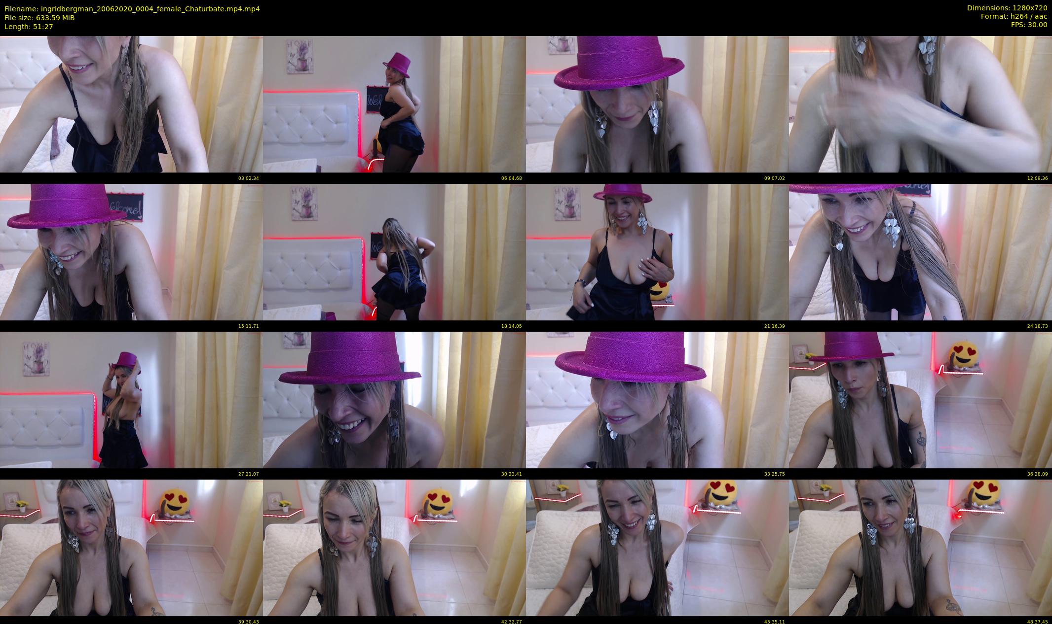 ingridbergman — 52 minute Chaturbate female cam show recording, 720p, Jun 20, 2020