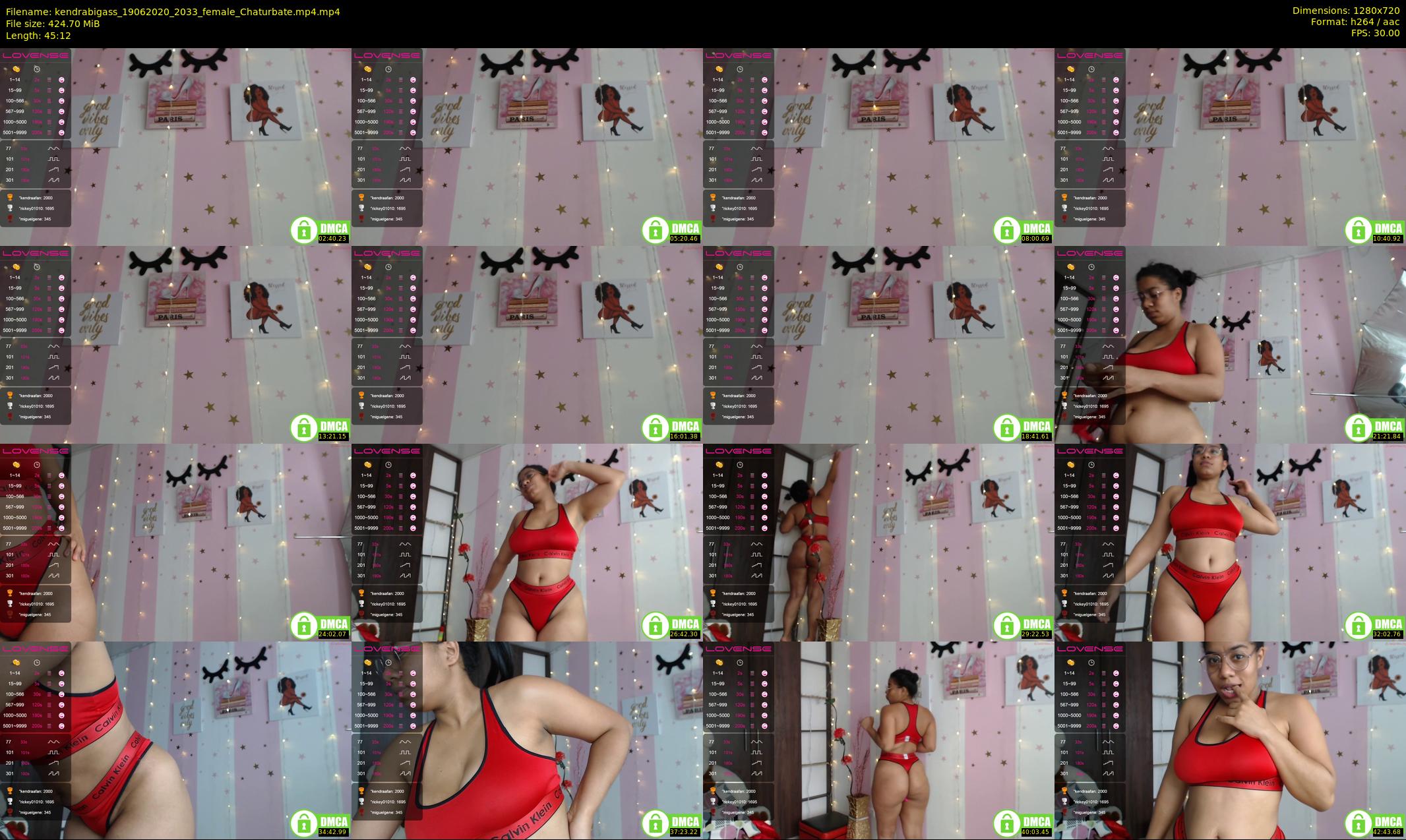 kendrabigass — 46 minute Chaturbate female cam show recording, 720p, Jun 19, 2020