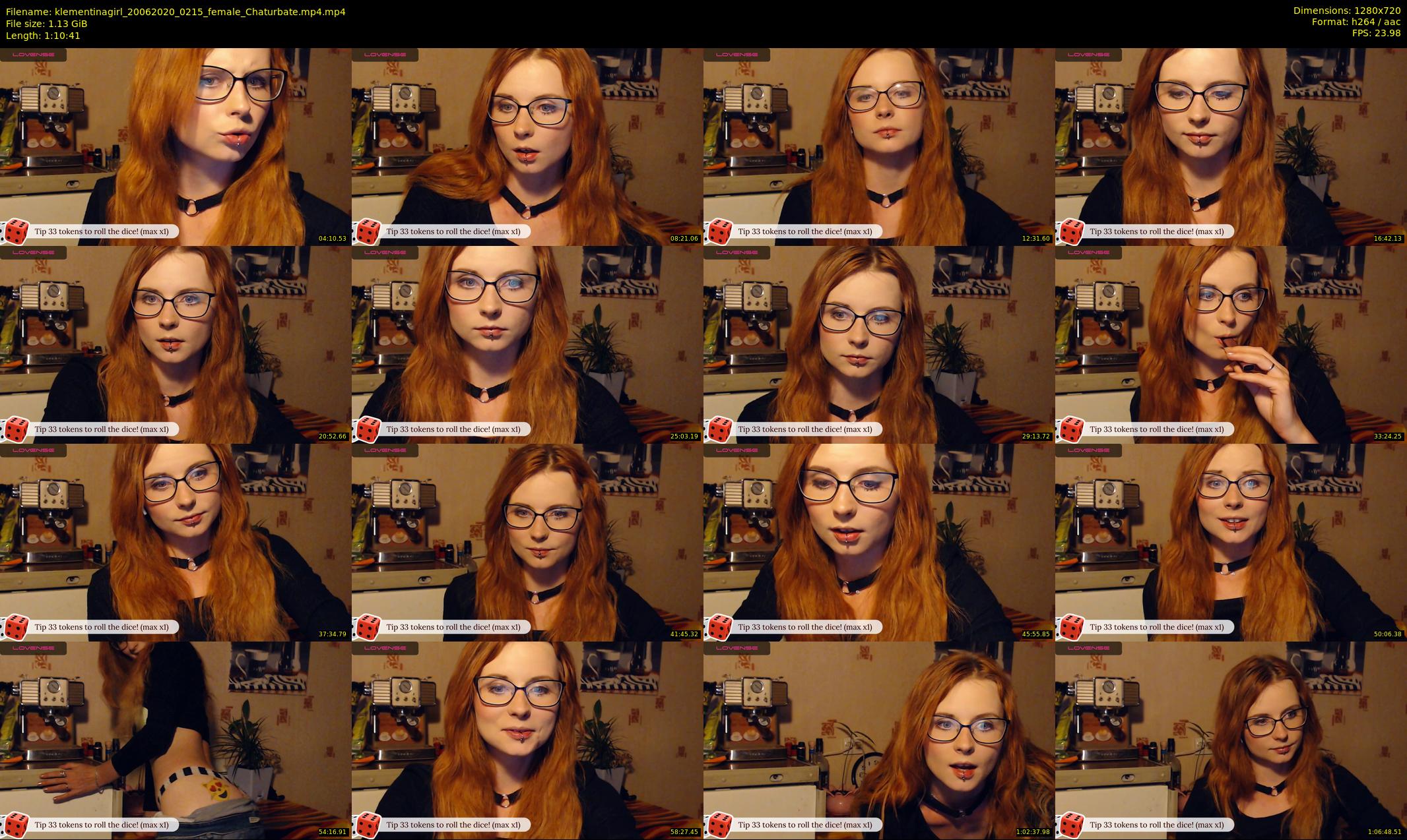 klementinagirl — 71 minute Chaturbate female cam show recording, 720p, Jun 20, 2020