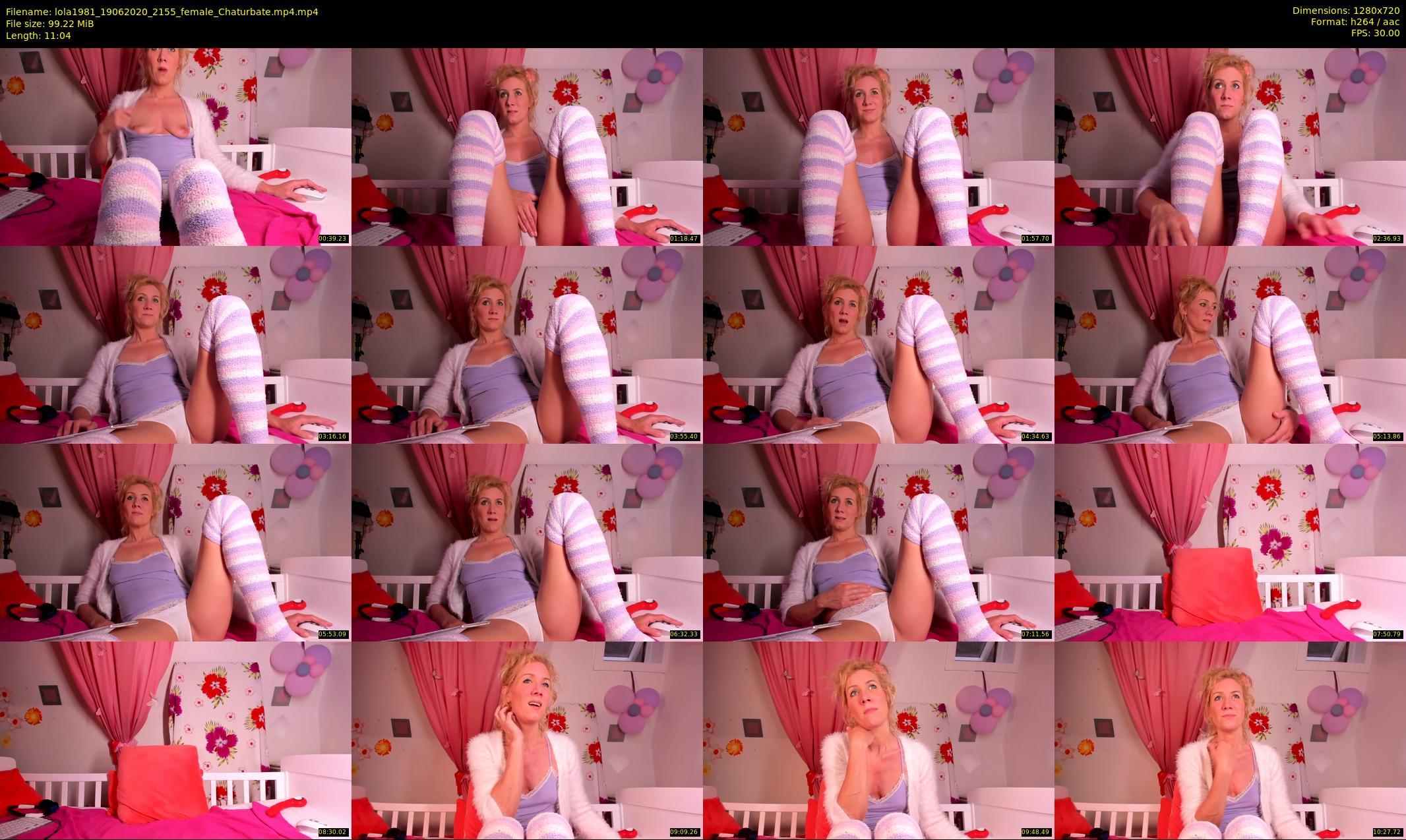lola1981 — 12 minute Chaturbate female cam show recording, 720p, Jun 19, 2020