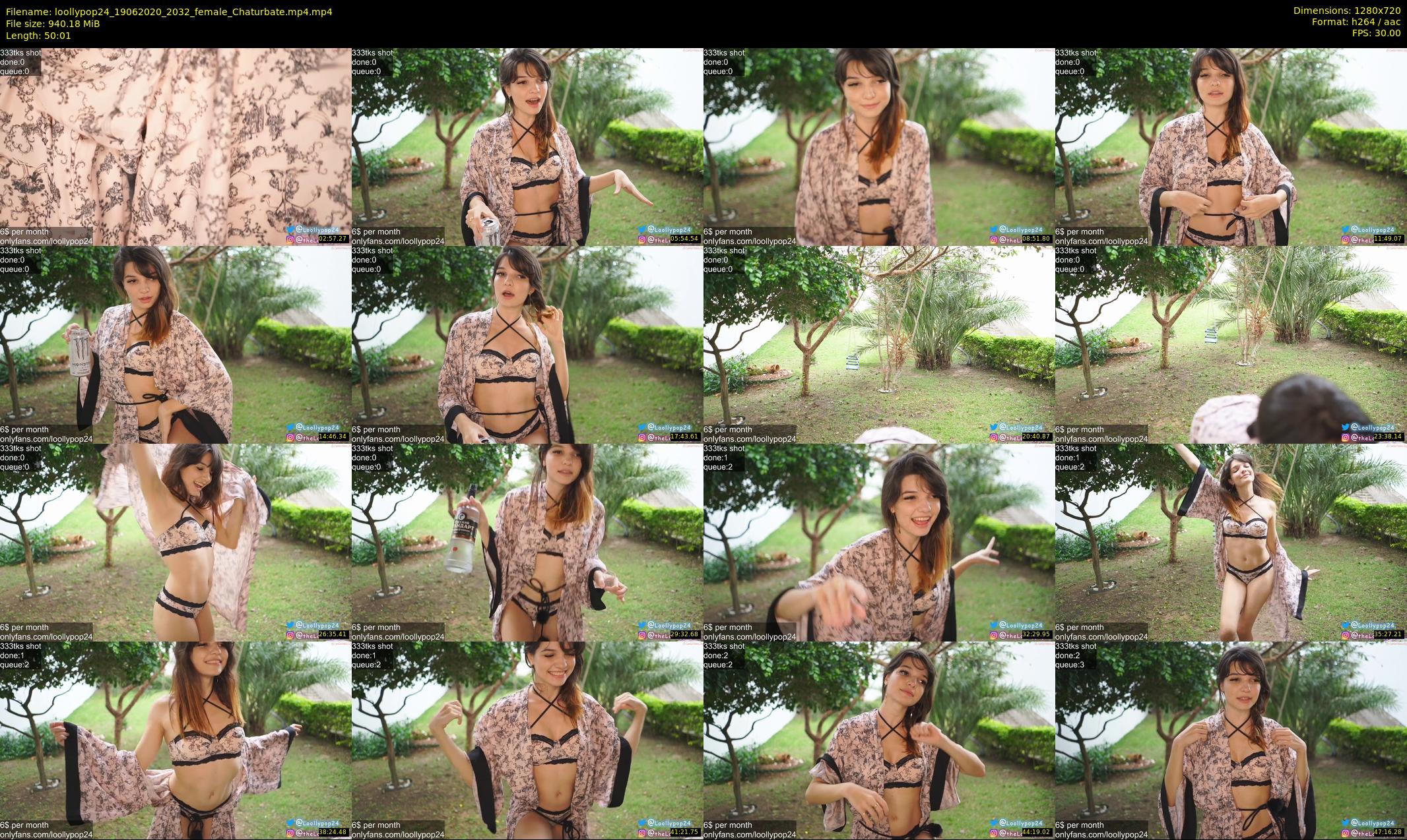loollypop24 — 51 minute Chaturbate female cam show recording, 720p, Jun 19, 2020