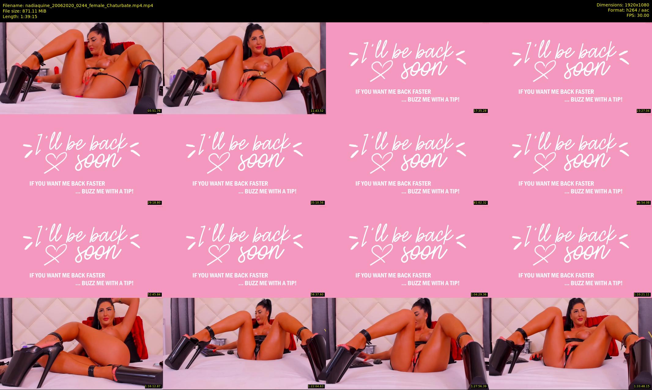 nadiaquine — 100 minute Chaturbate female cam show recording, 1080p, Jun 20, 2020