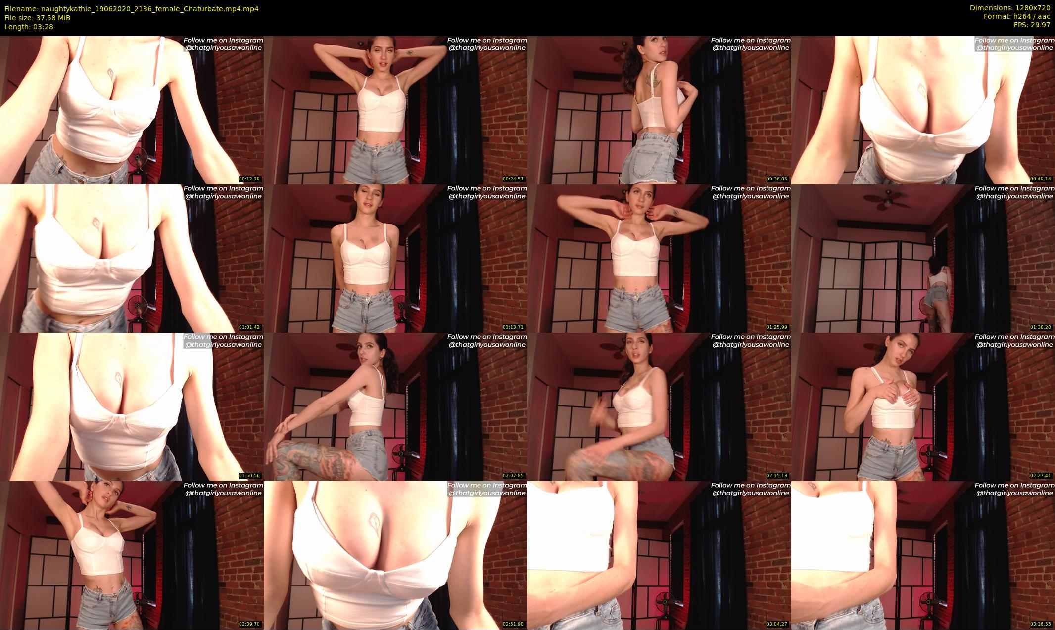 naughtykathie — 4 minute Chaturbate female cam show recording, 720p, Jun 19, 2020