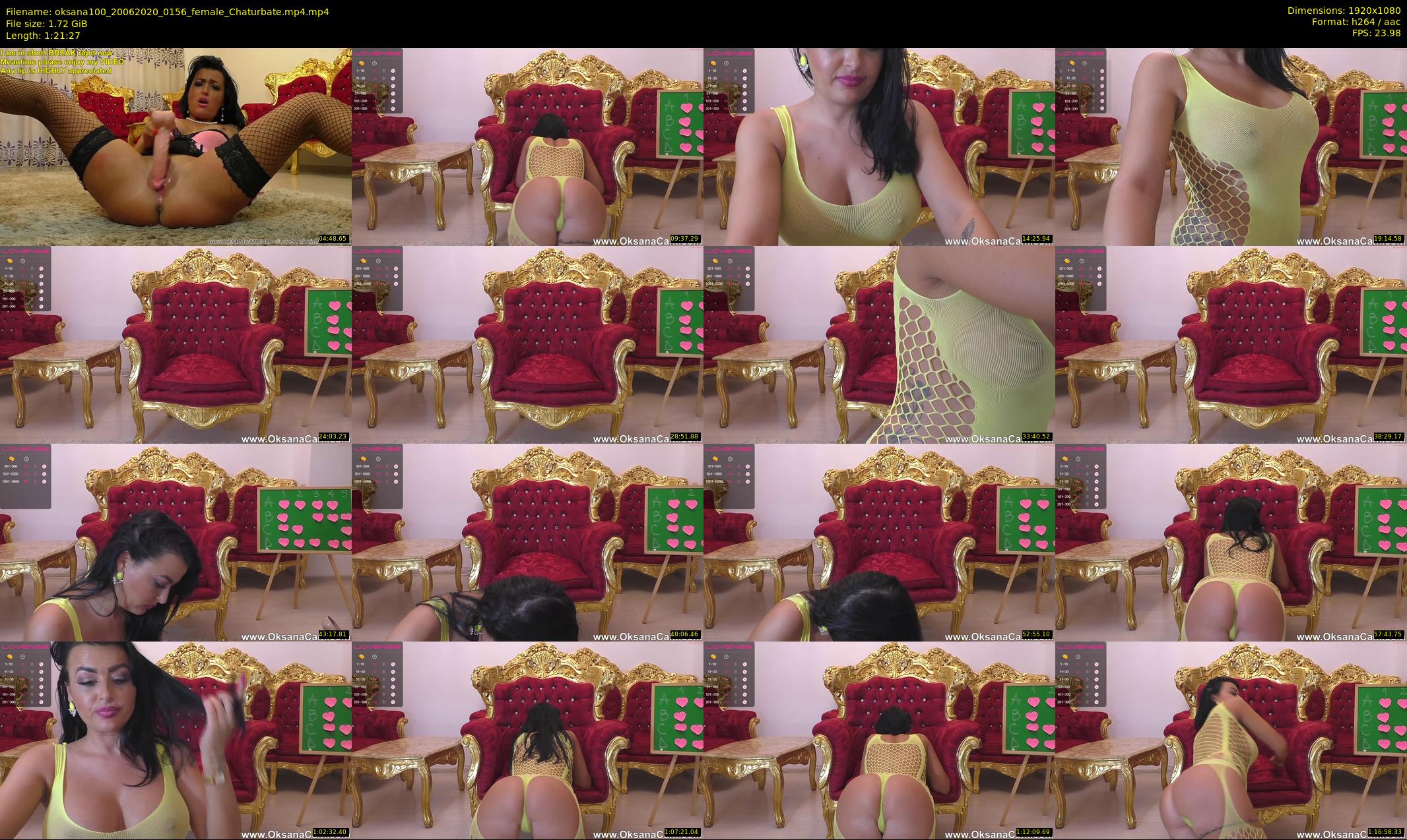 oksana100 — 82 minute Chaturbate female cam show recording, 1080p, Jun 20, 2020