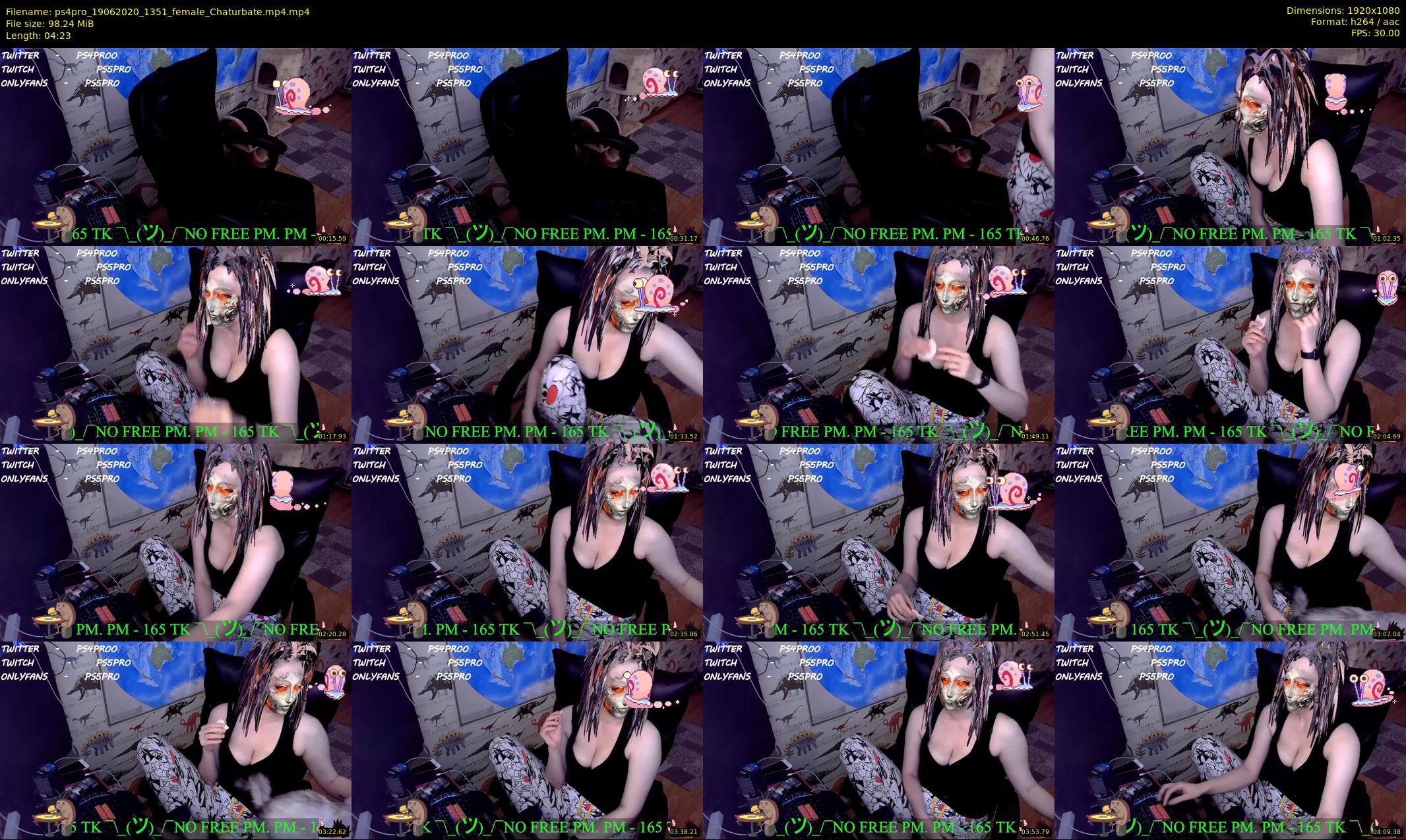ps4pro — 5 minute Chaturbate female cam show recording, 1080p, Jun 19, 2020