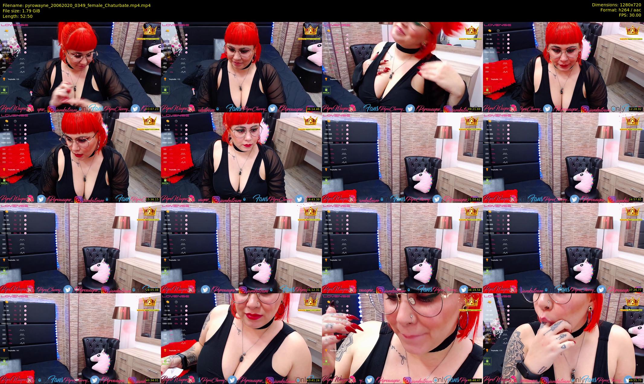 pyrowayne — 53 minute Chaturbate female cam show recording, 720p, Jun 20, 2020