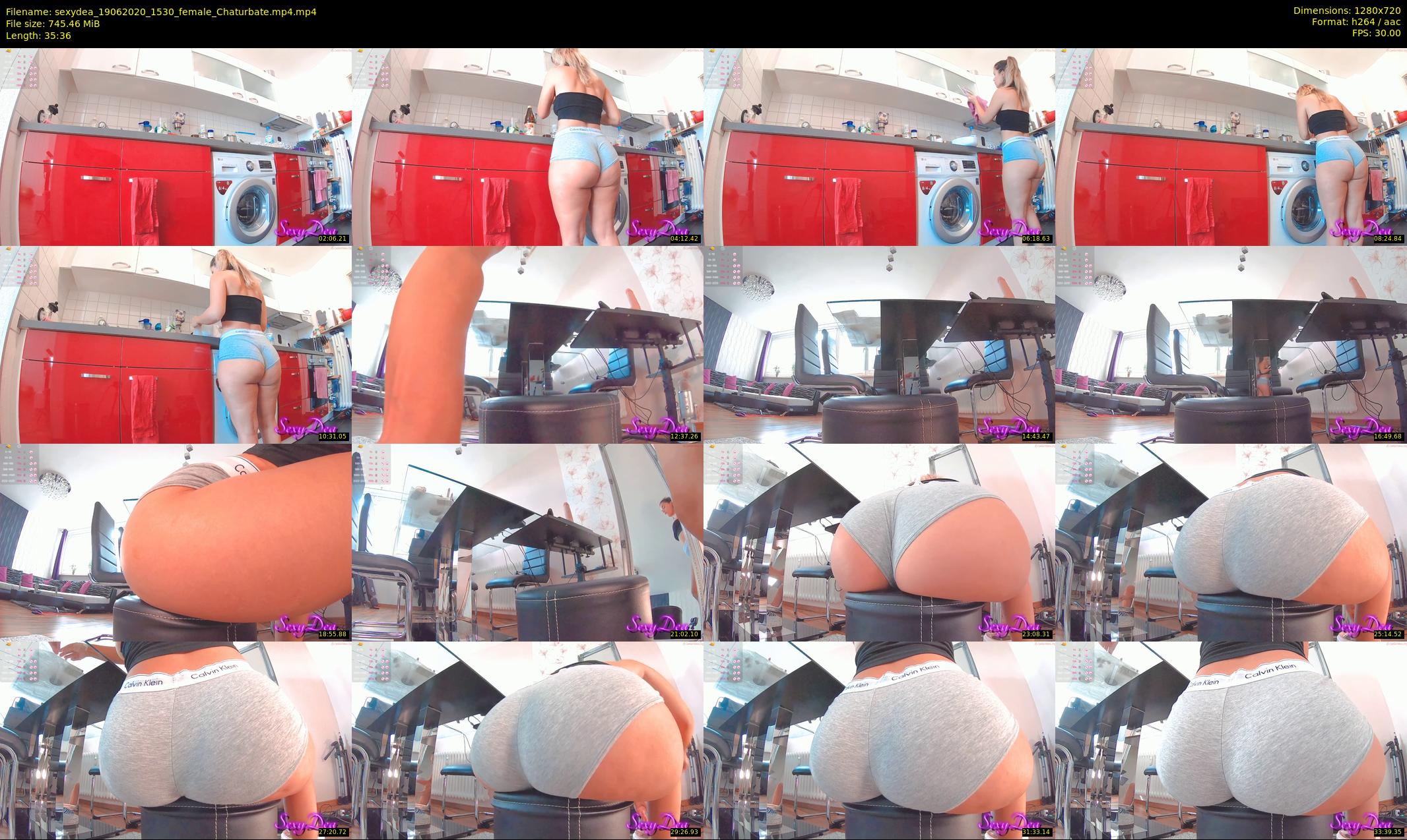 sexydea — 36 minute Chaturbate female cam show recording, 720p, Jun 19, 2020