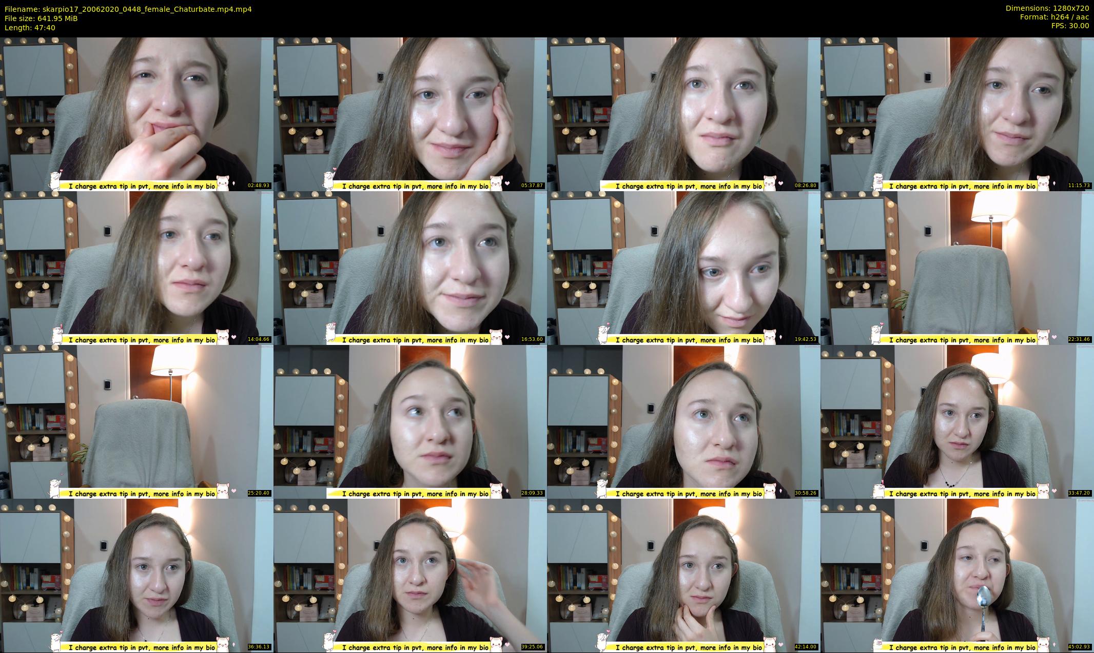 skarpio17 — 48 minute Chaturbate female cam show recording, 720p, Jun 20, 2020