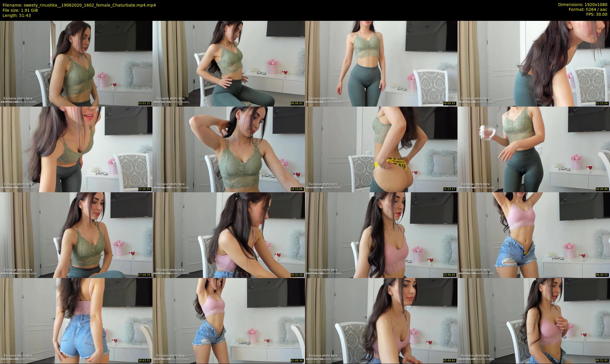 sweety_rinushka_ — 52 minute Chaturbate female cam show recording, 1080p, Jun 19, 2020