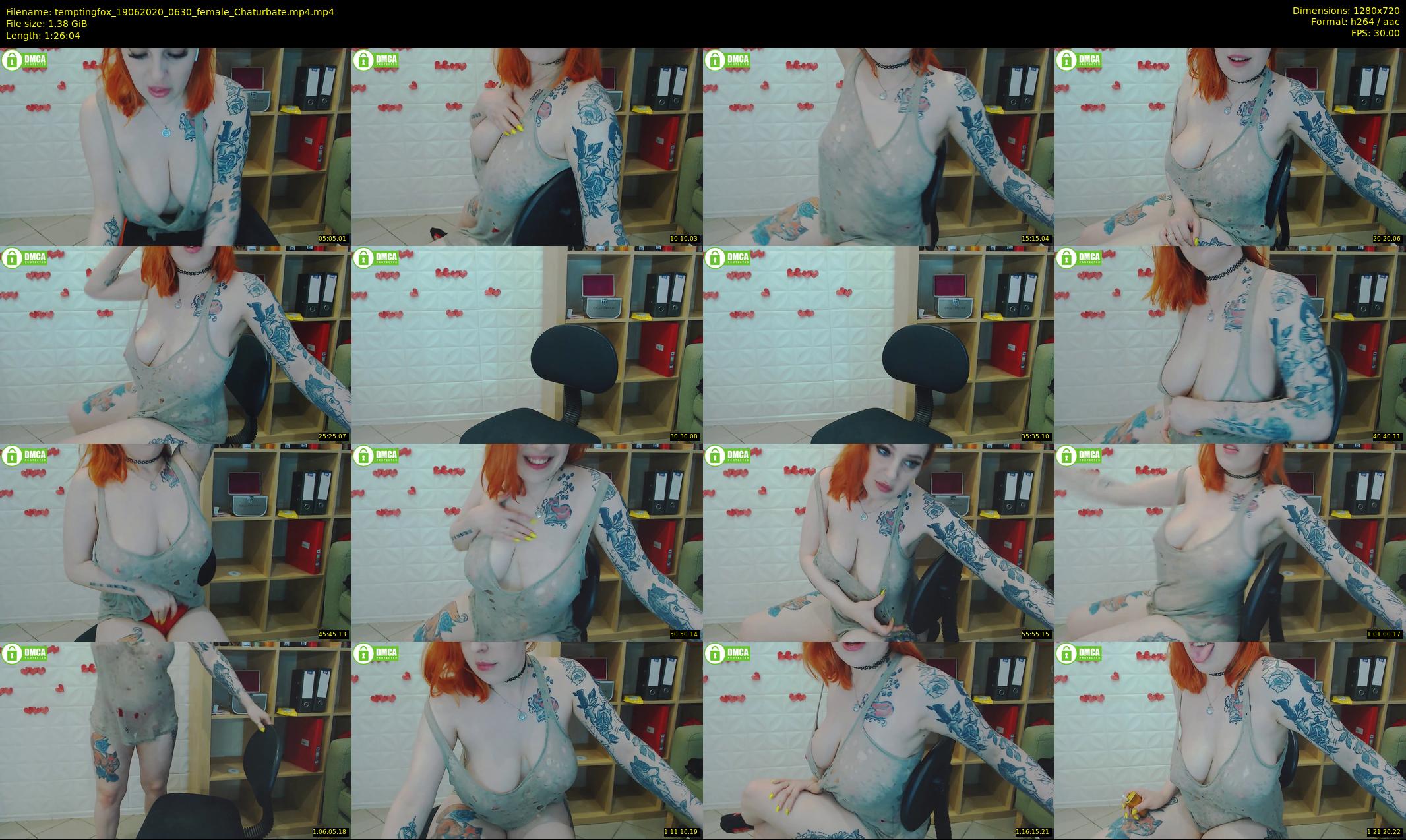temptingfox — 87 minute Chaturbate female cam show recording, 720p, Jun 19, 2020