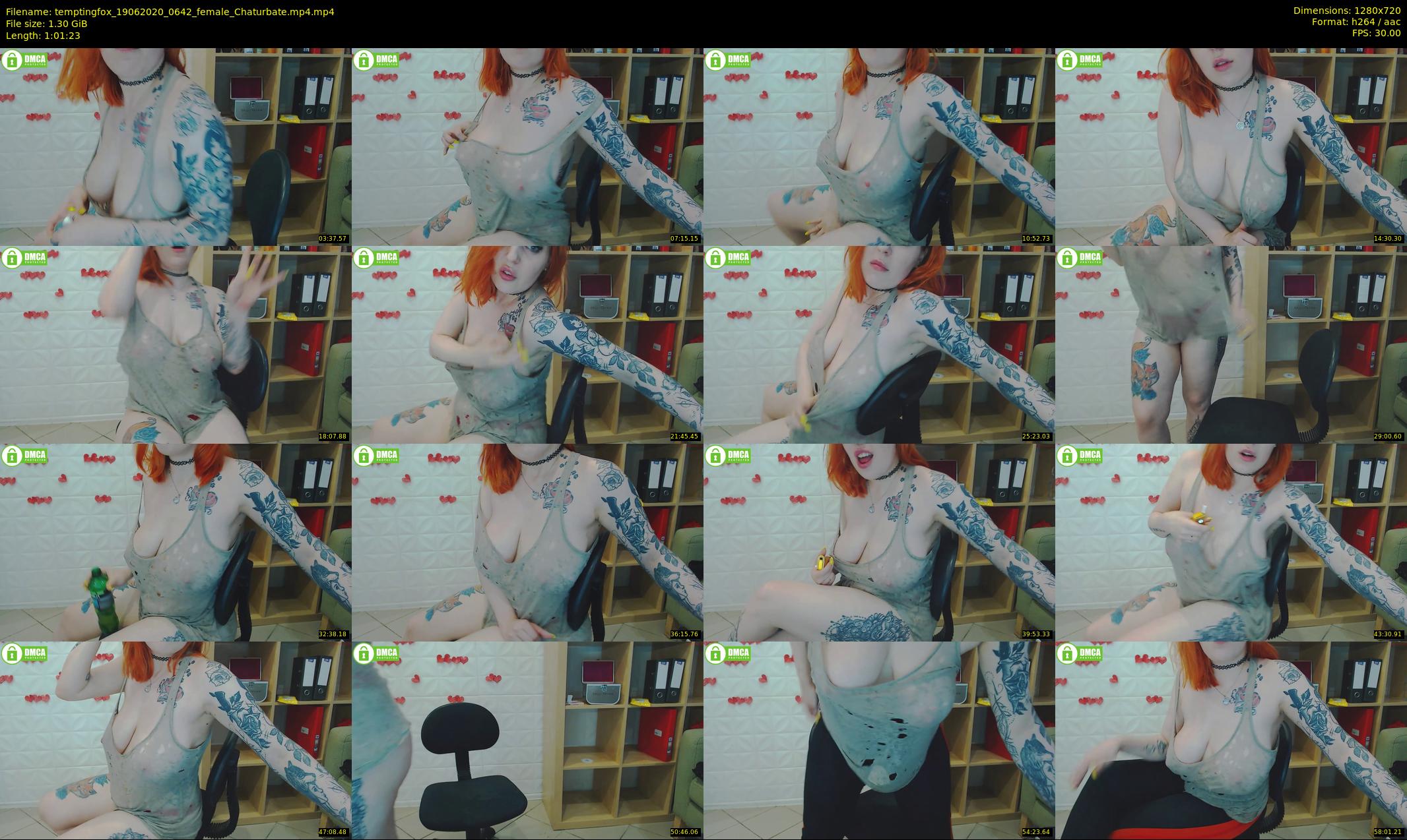 temptingfox — 62 minute Chaturbate female cam show recording, 720p, Jun 19, 2020