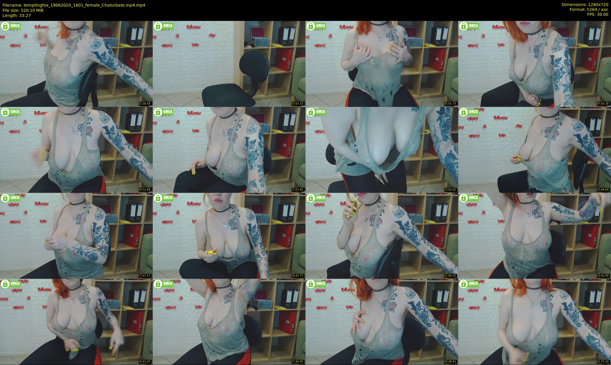 temptingfox — 34 minute Chaturbate female cam show recording, 720p, Jun 19, 2020