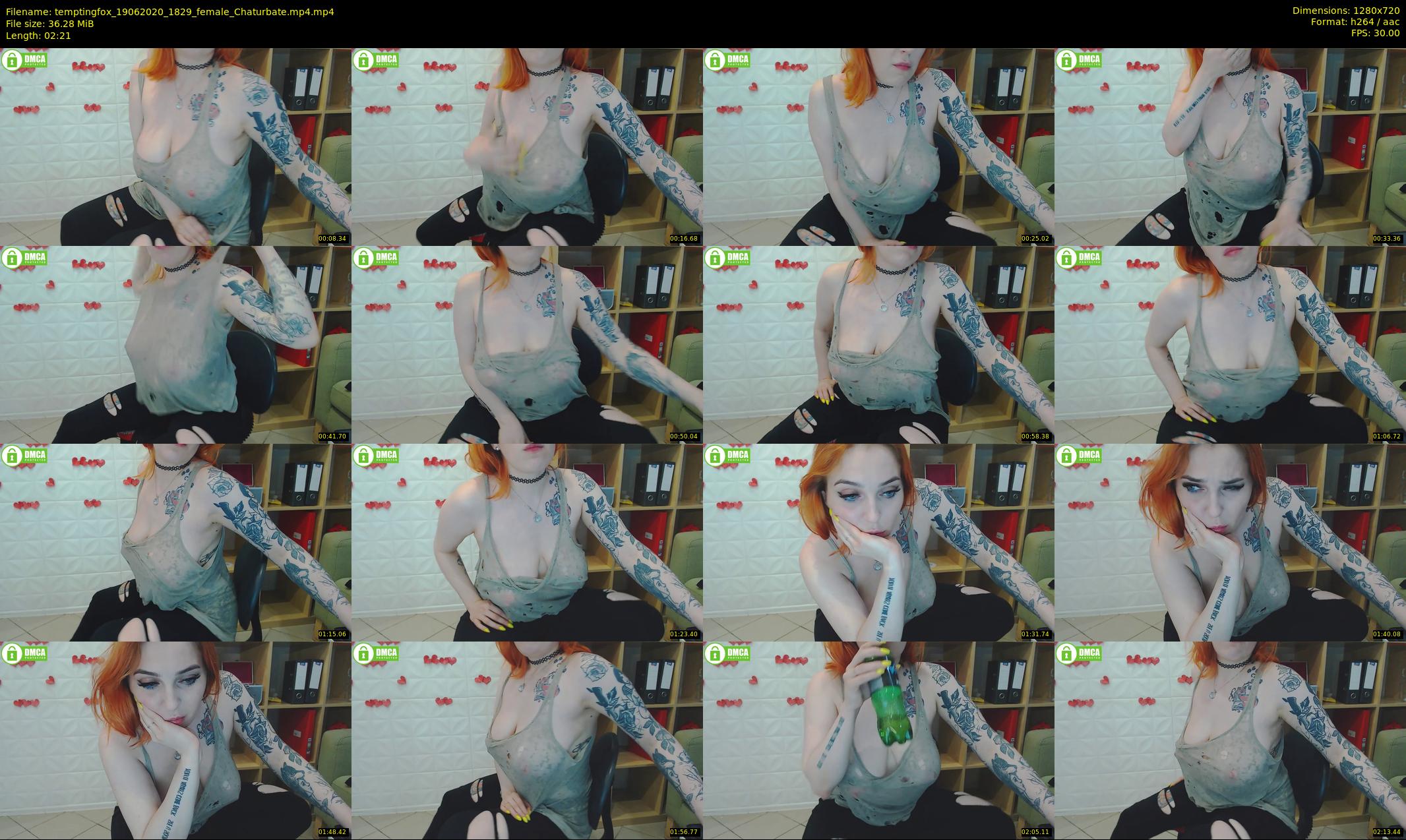 temptingfox — 3 minute Chaturbate female cam show recording, 720p, Jun 19, 2020