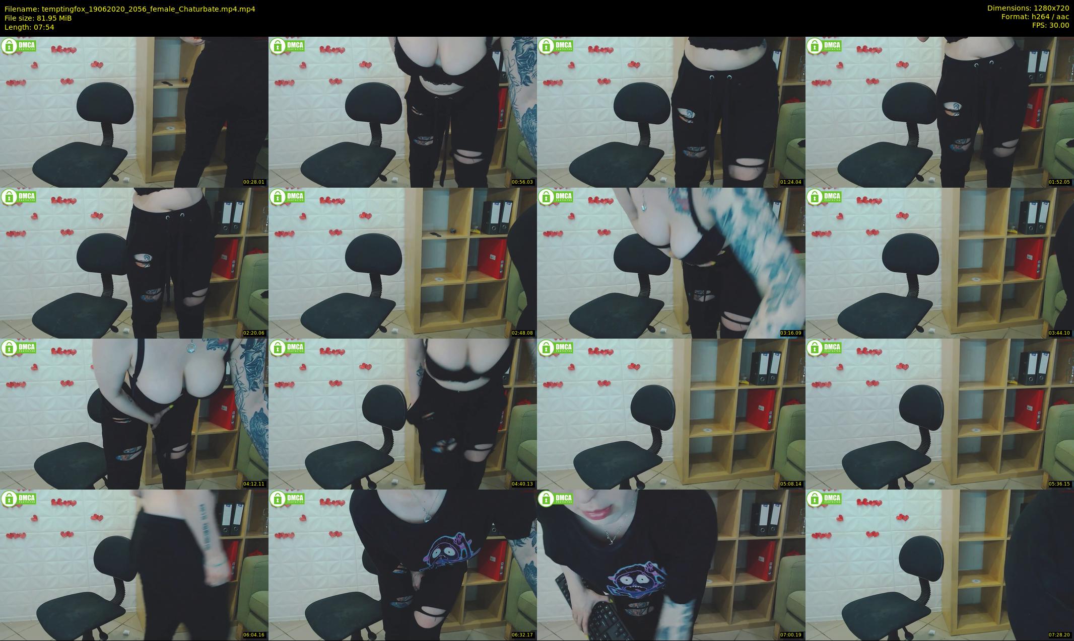 temptingfox — 8 minute Chaturbate female cam show recording, 720p, Jun 19, 2020