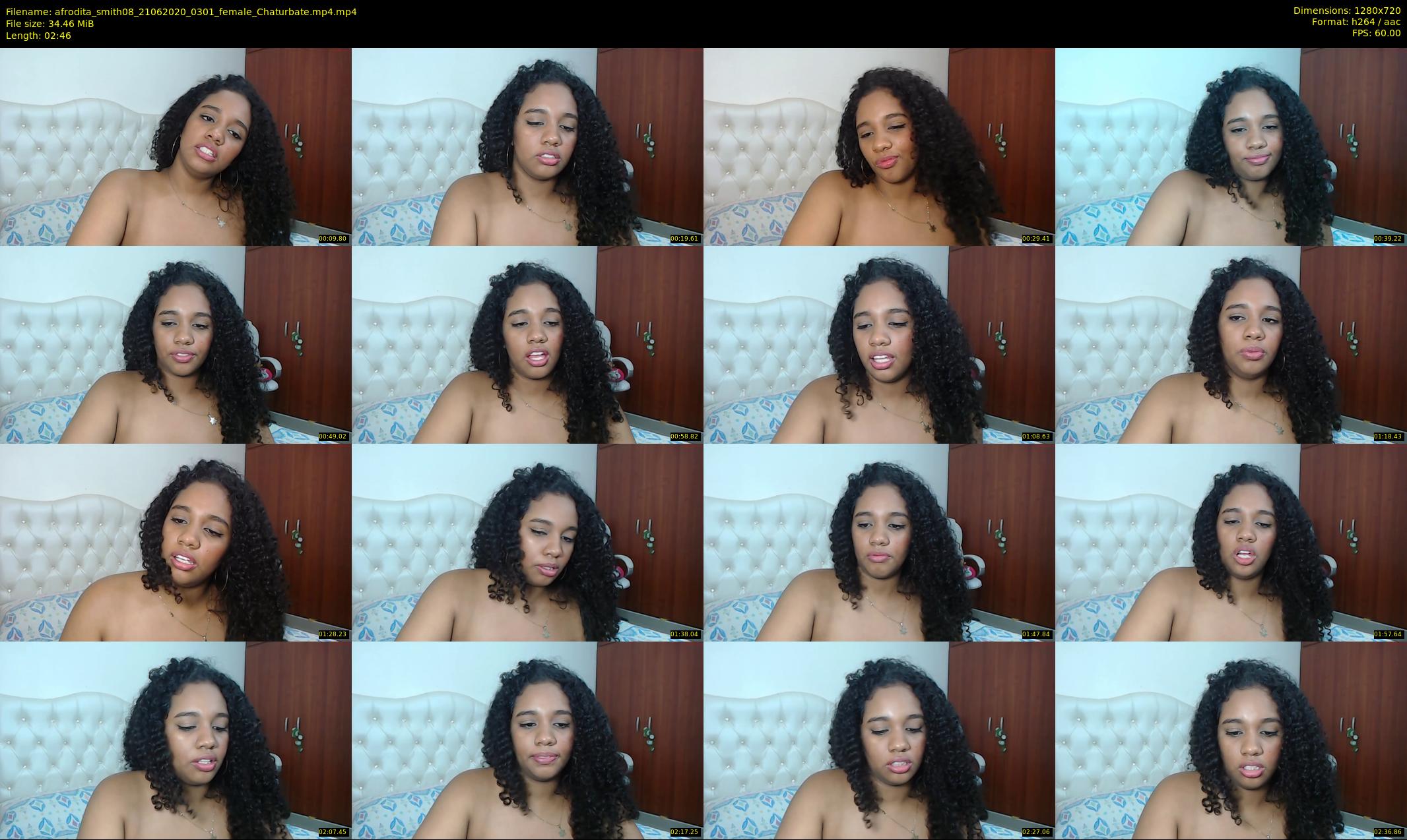 afrodita_smith08 — 3 minute Chaturbate female cam show recording, 720p, Jun 21, 2020