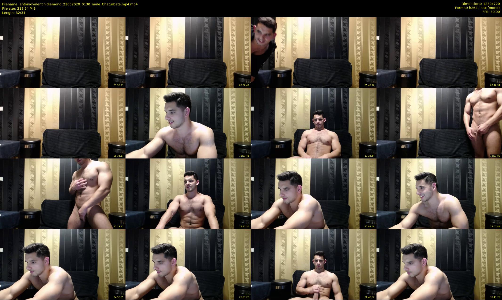 antoniovalentinidiamond — 33 minute Chaturbate male cam show recording, 720p, Jun 21, 2020
