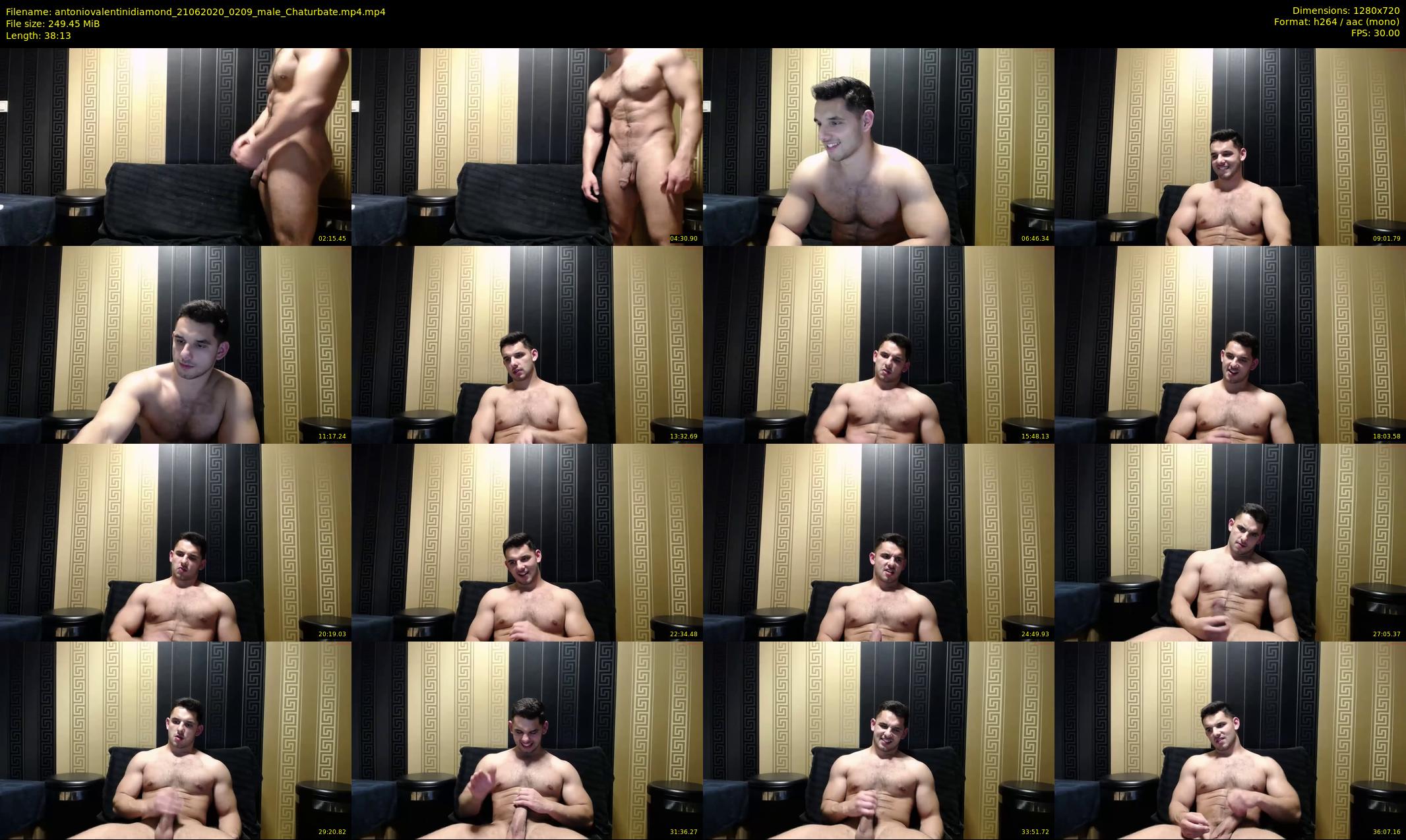 antoniovalentinidiamond — 39 minute Chaturbate male cam show recording, 720p, Jun 21, 2020