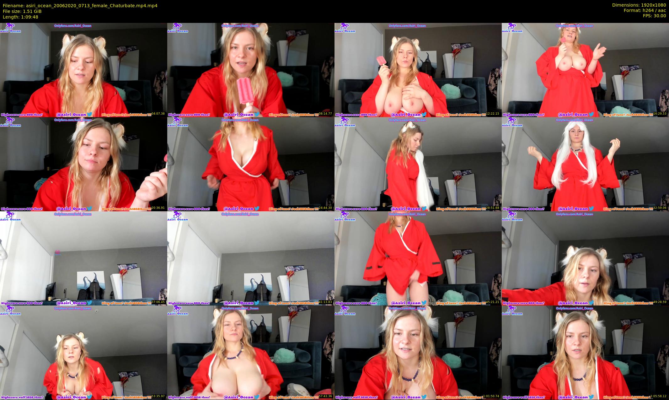 asiri_ocean — 70 minute Chaturbate female cam show recording, 1080p, Jun 20, 2020