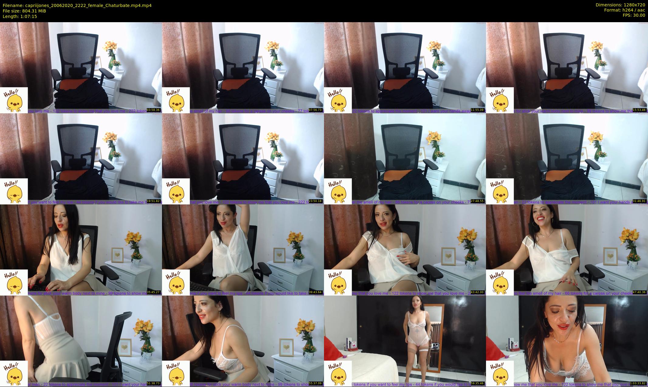 capriijones — 68 minute Chaturbate female cam show recording, 720p, Jun 20, 2020