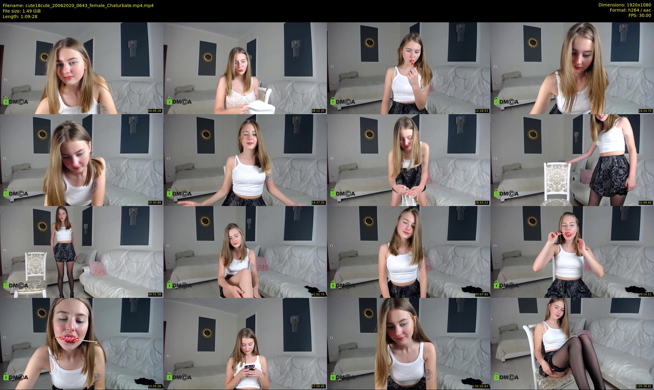 cute18cute — 70 minute Chaturbate female cam show recording, 1080p, Jun 20, 2020