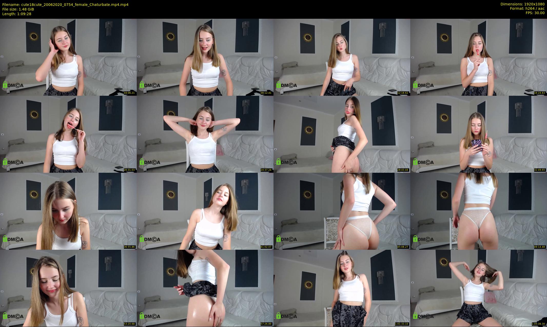 cute18cute — 70 minute Chaturbate female cam show recording, 1080p, Jun 20, 2020