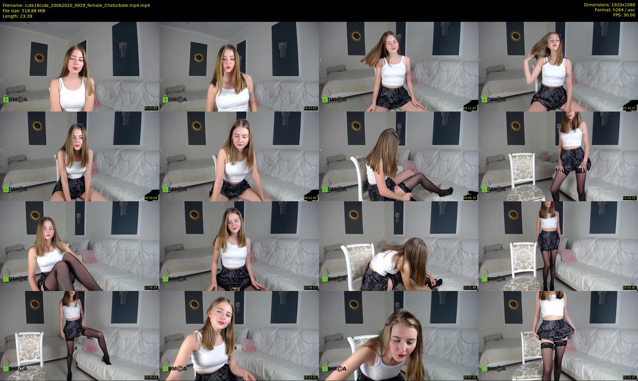 cute18cute — 24 minute Chaturbate female cam show recording, 1080p, Jun 20, 2020