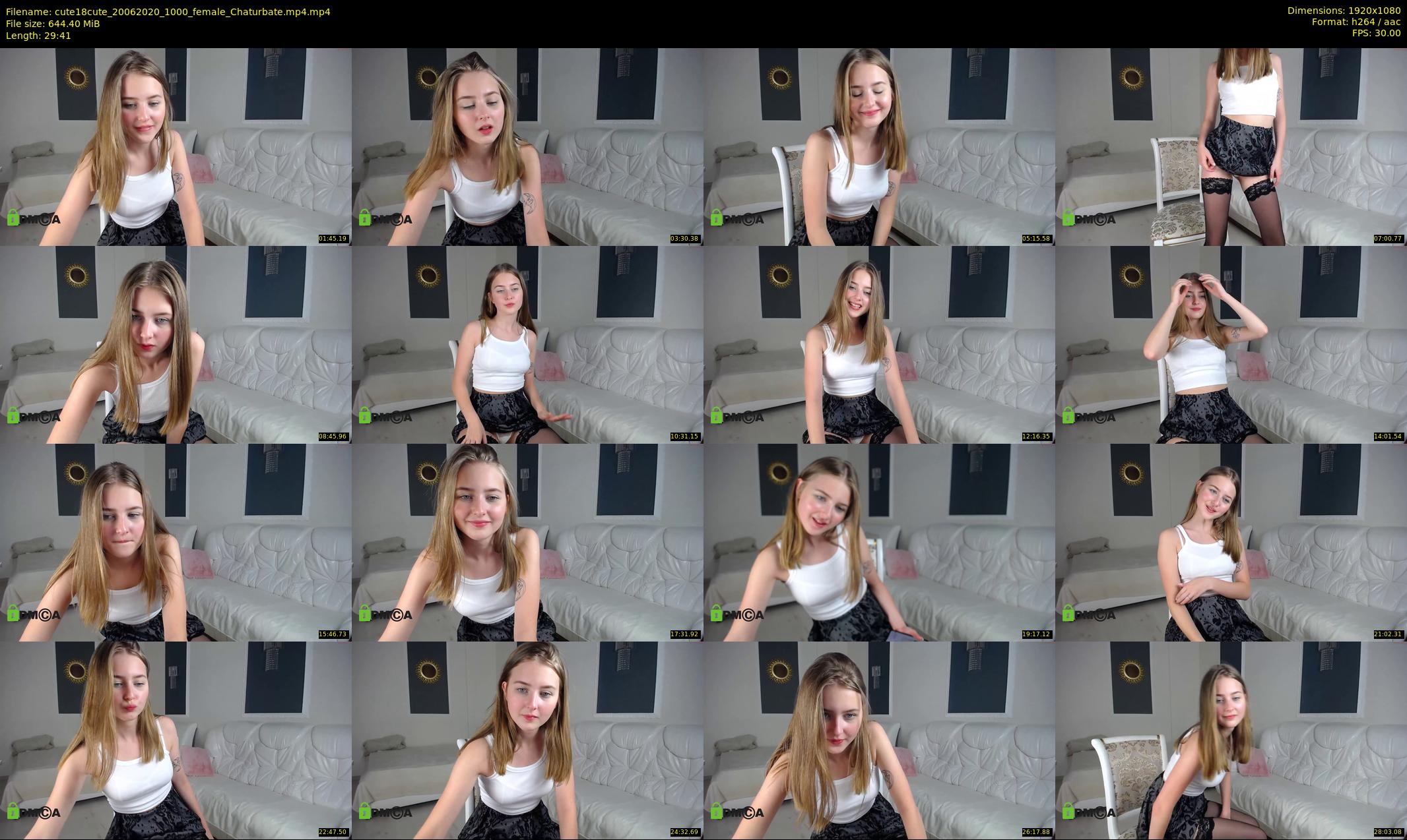 cute18cute — 30 minute Chaturbate female cam show recording, 1080p, Jun 20, 2020