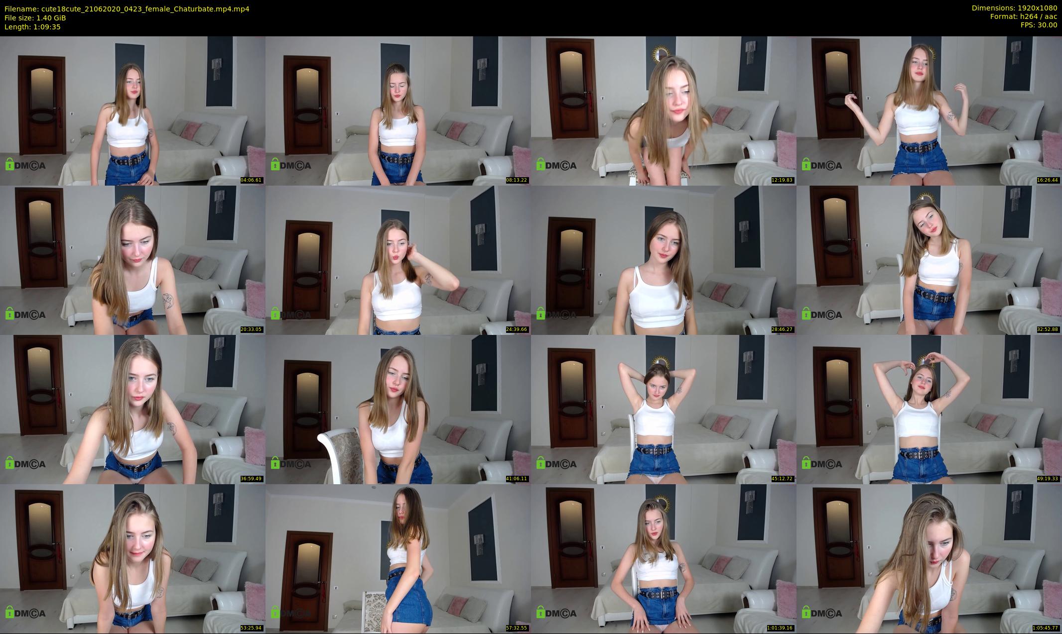 cute18cute — 70 minute Chaturbate female cam show recording, 1080p, Jun 21, 2020