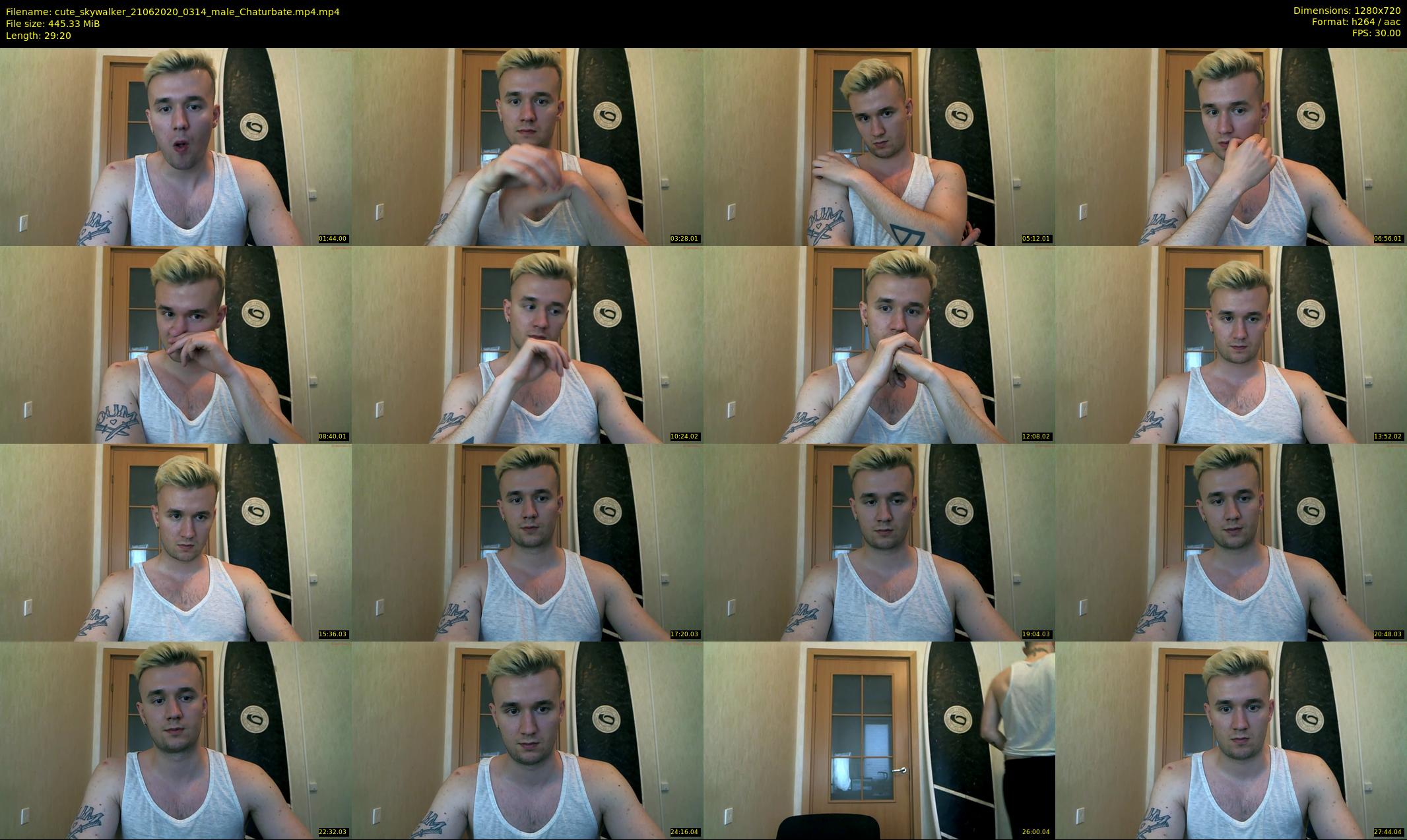 cute_skywalker — 30 minute Chaturbate male cam show recording, 720p, Jun 21, 2020