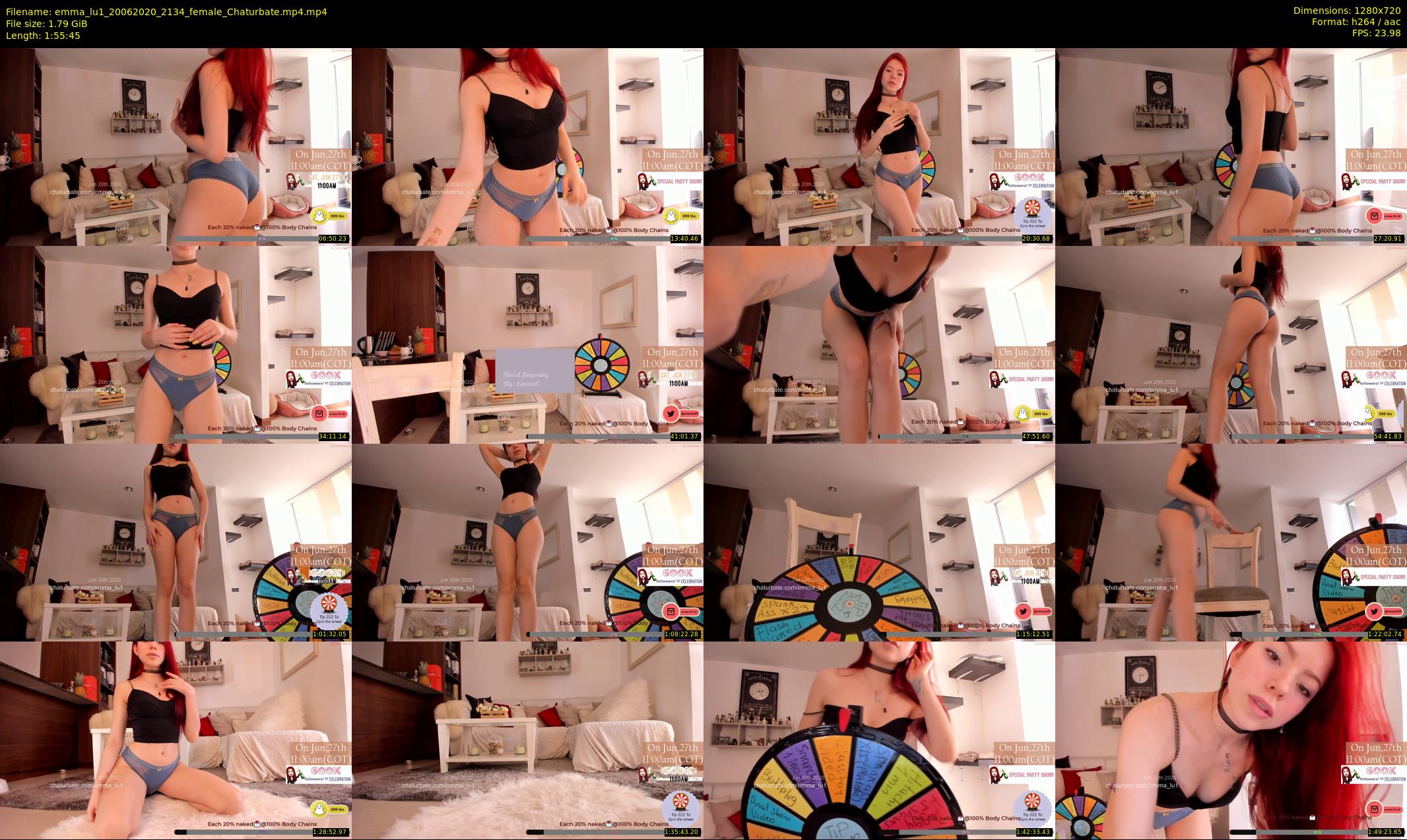 emma_lu1 — 116 minute Chaturbate female cam show recording, 720p, Jun 20, 2020