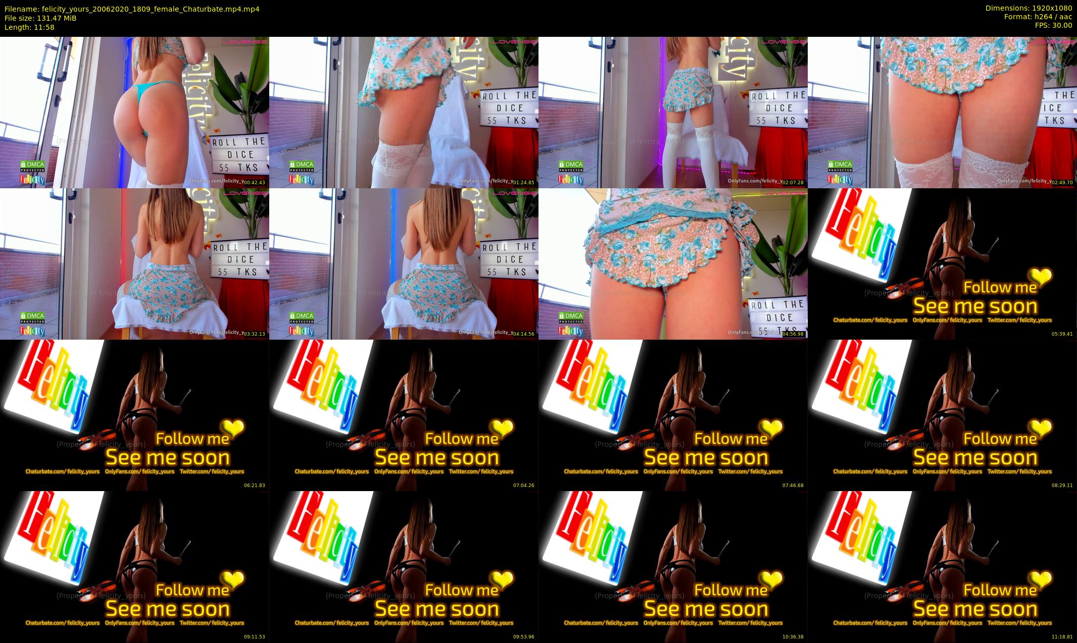 felicity_yours — 12 minute Chaturbate female cam show recording, 1080p, Jun 20, 2020