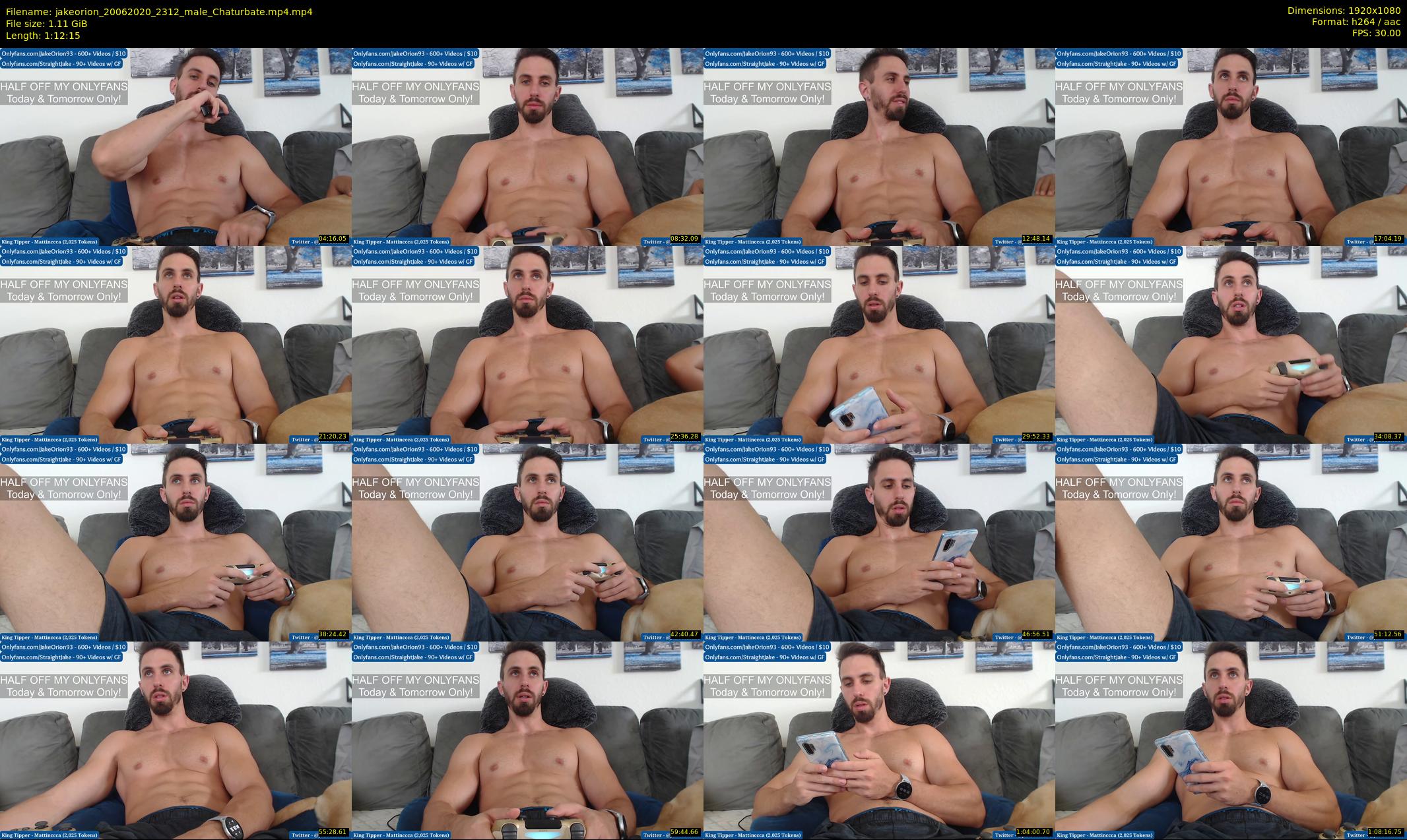 jakeorion — 73 minute Chaturbate male cam show recording, 1080p, Jun 20, 2020