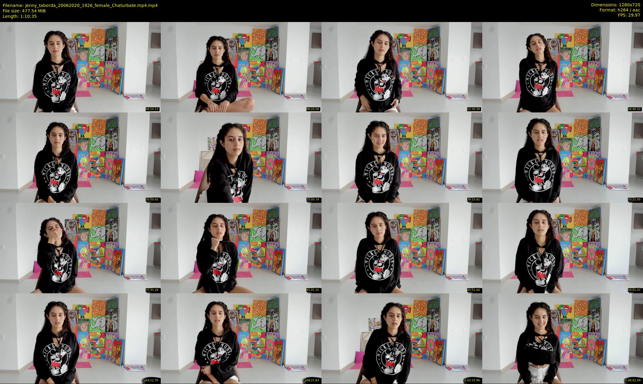jenny_taborda — 71 minute Chaturbate female cam show recording, 720p, Jun 20, 2020