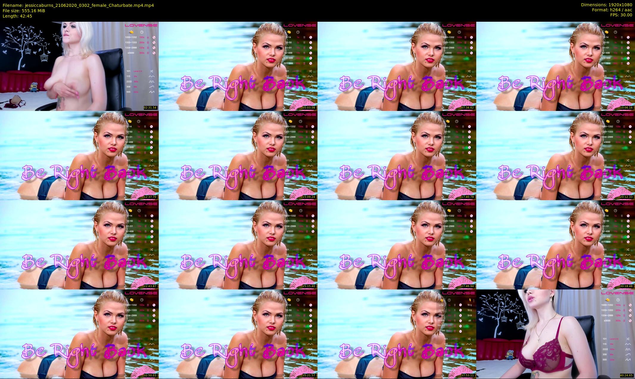 jessiccaburns — 43 minute Chaturbate female cam show recording, 1080p, Jun 21, 2020